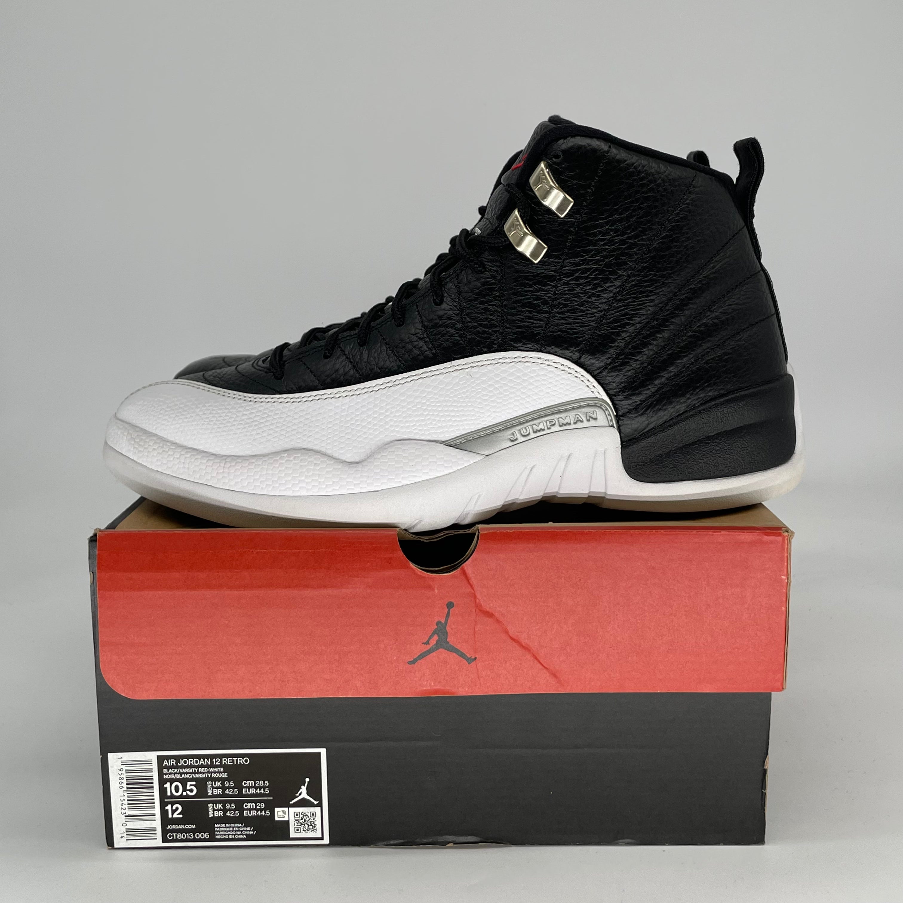 AIR JORDAN 12 PLAYOFFS CT8013-006 SIZE 10.5/12W