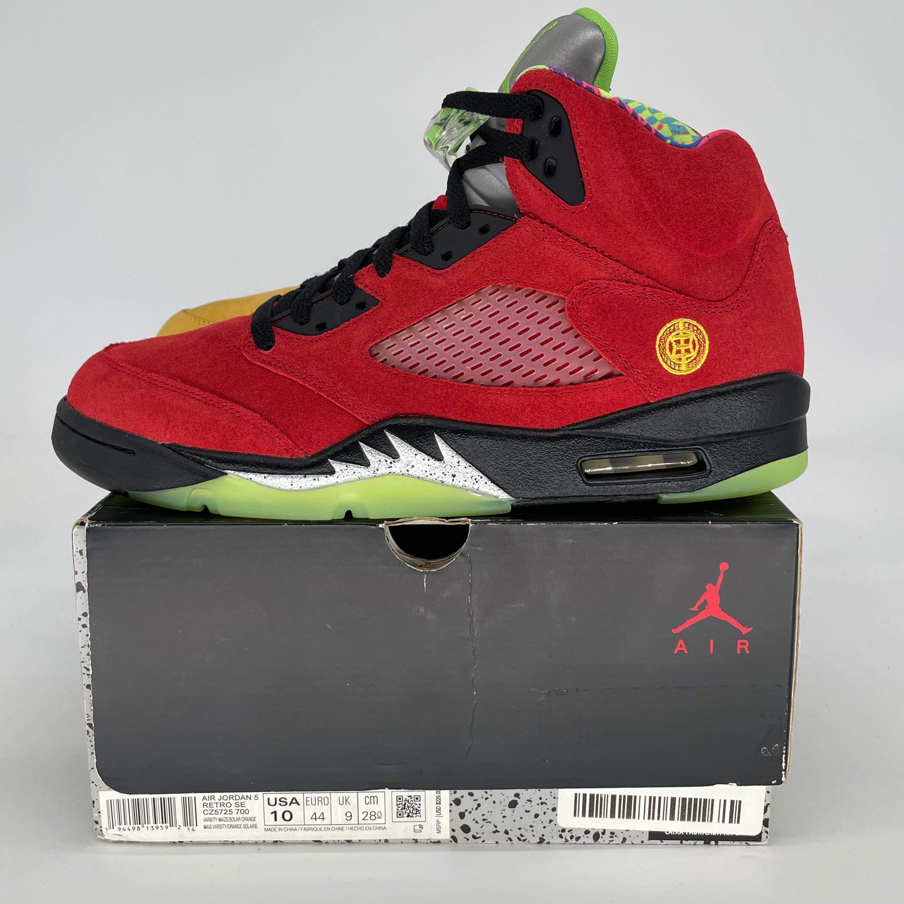 AIR JORDAN 5 WHAT THE CZ5725-700 SIZE 10/11.5W