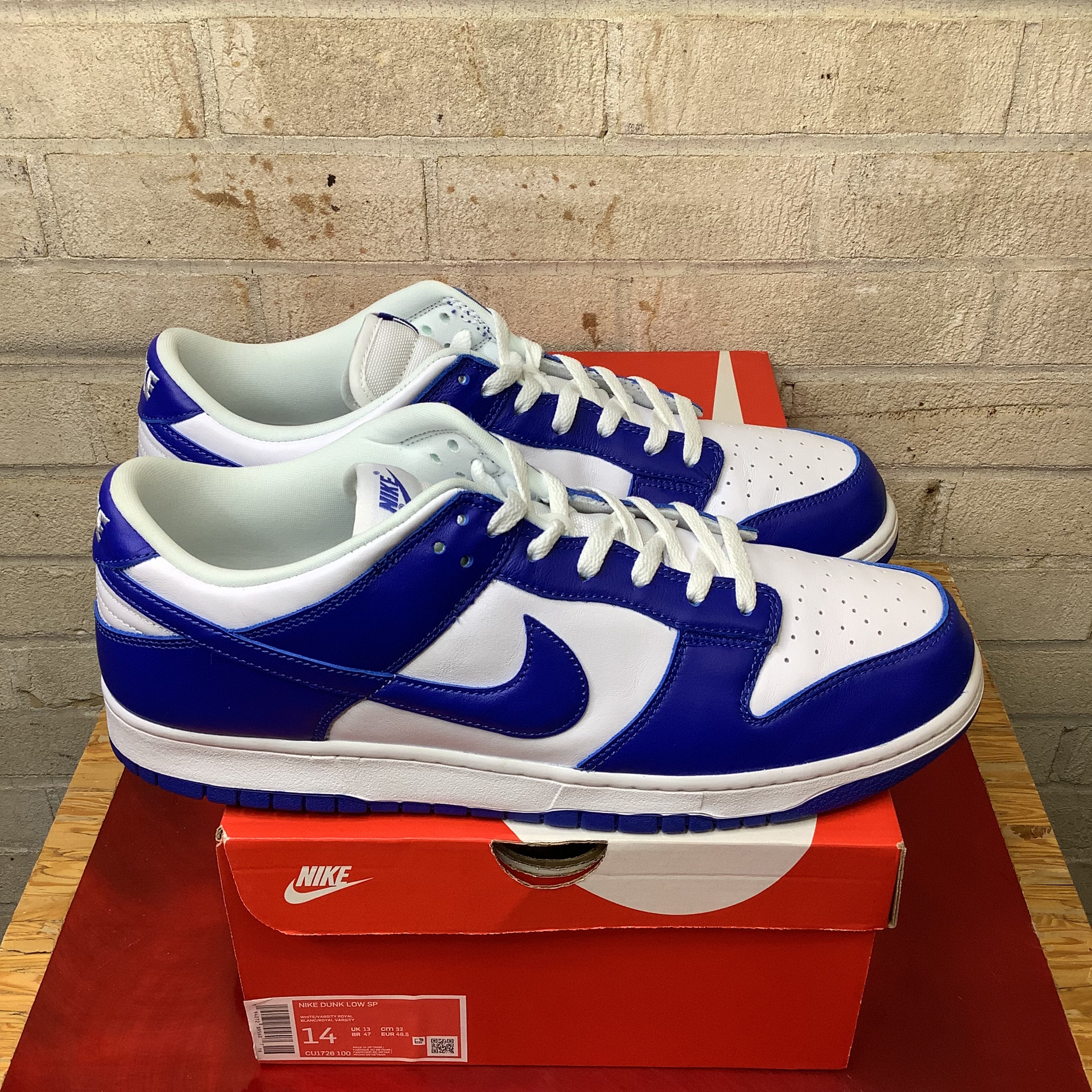 NIKE DUNK LOW KENTUCKY SIZE 14/15.5W CU1726-100