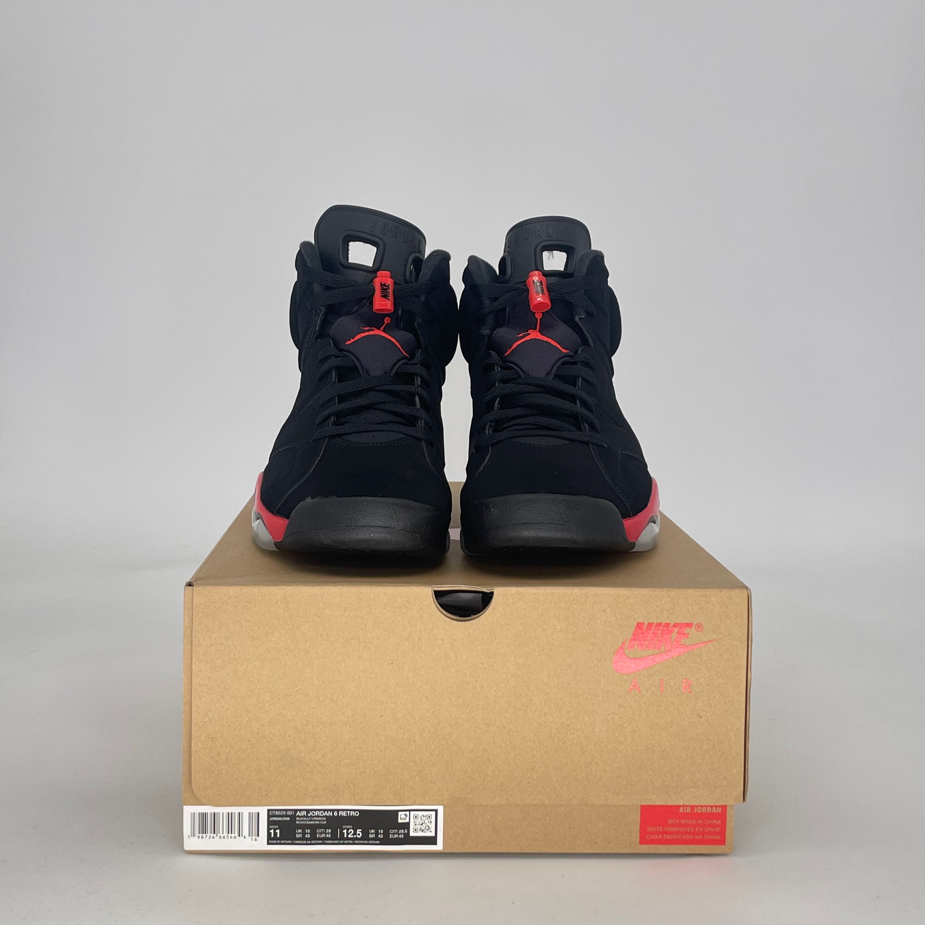 AIR JORDAN 6 INFRARED SALESMAN CT8529-001 SIZE 11/12.5W