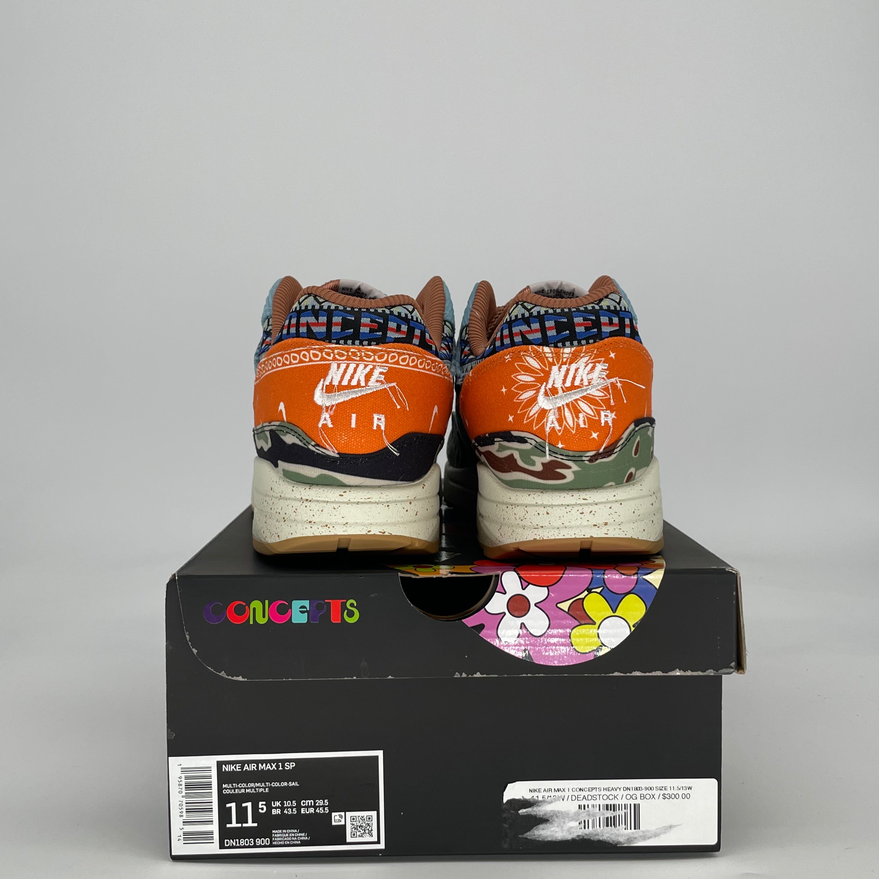 NIKE AIR MAX 1 CONCEPTS HEAVY DN1803-900 SIZE 11.5/13W