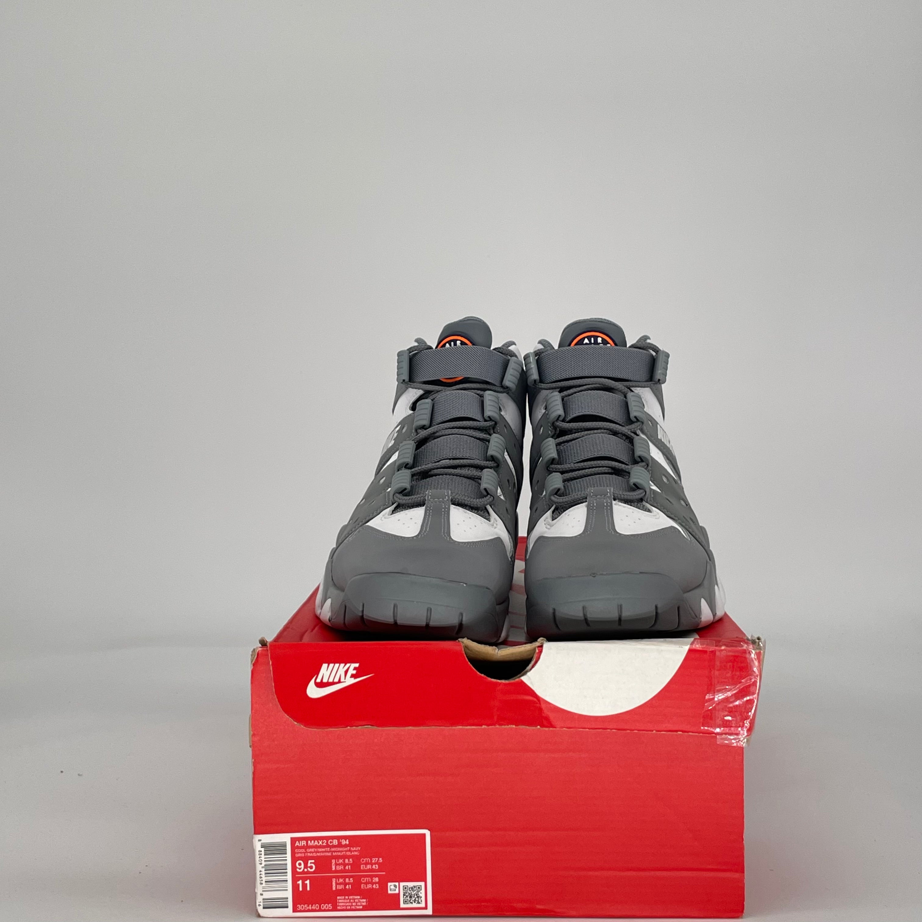 NIKE AIR MAX 2 CB 94 COOL GREY WHITE 305440-005 SIZE 9.5/11W