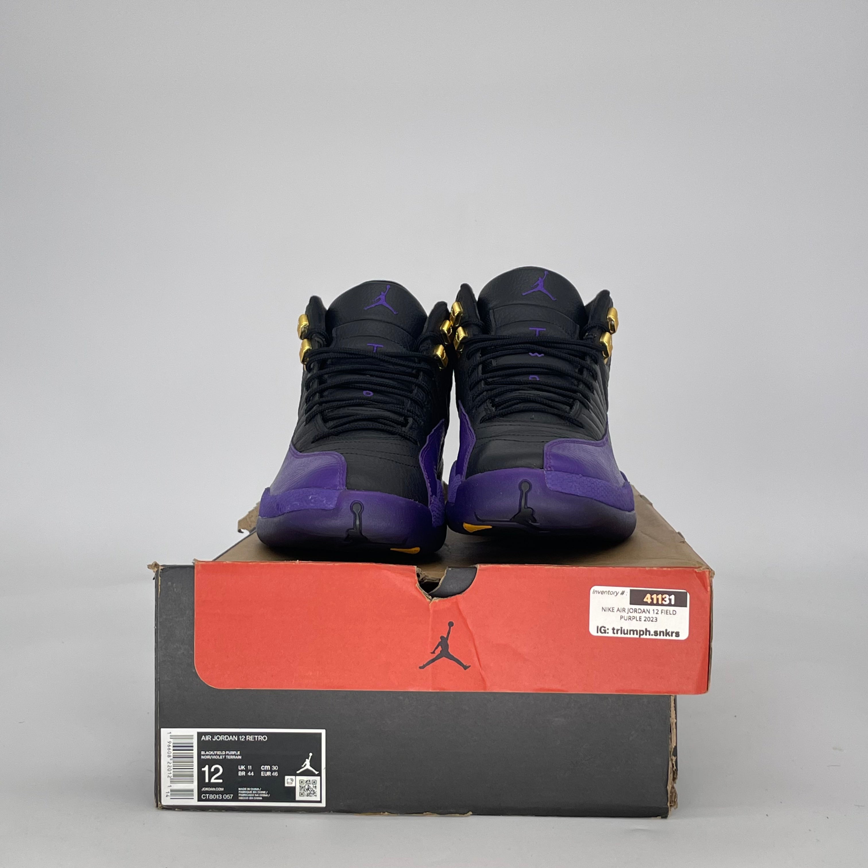 AIR JORDAN 12 FIELD PURPLE CT8013-057 SIZE 12/13.5W