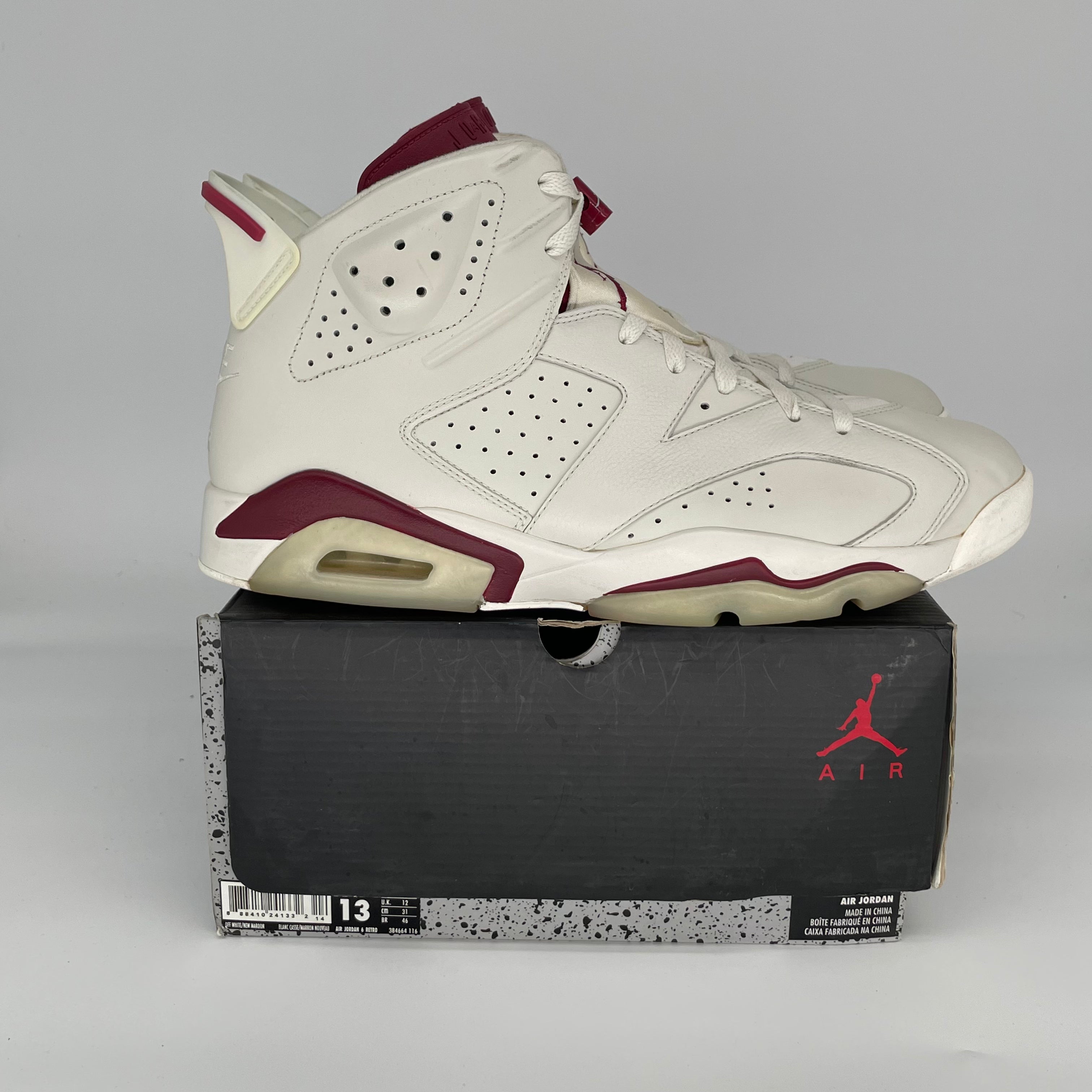 AIR JORDAN 6 MAROON 384664-116 SIZE 13/14.5W