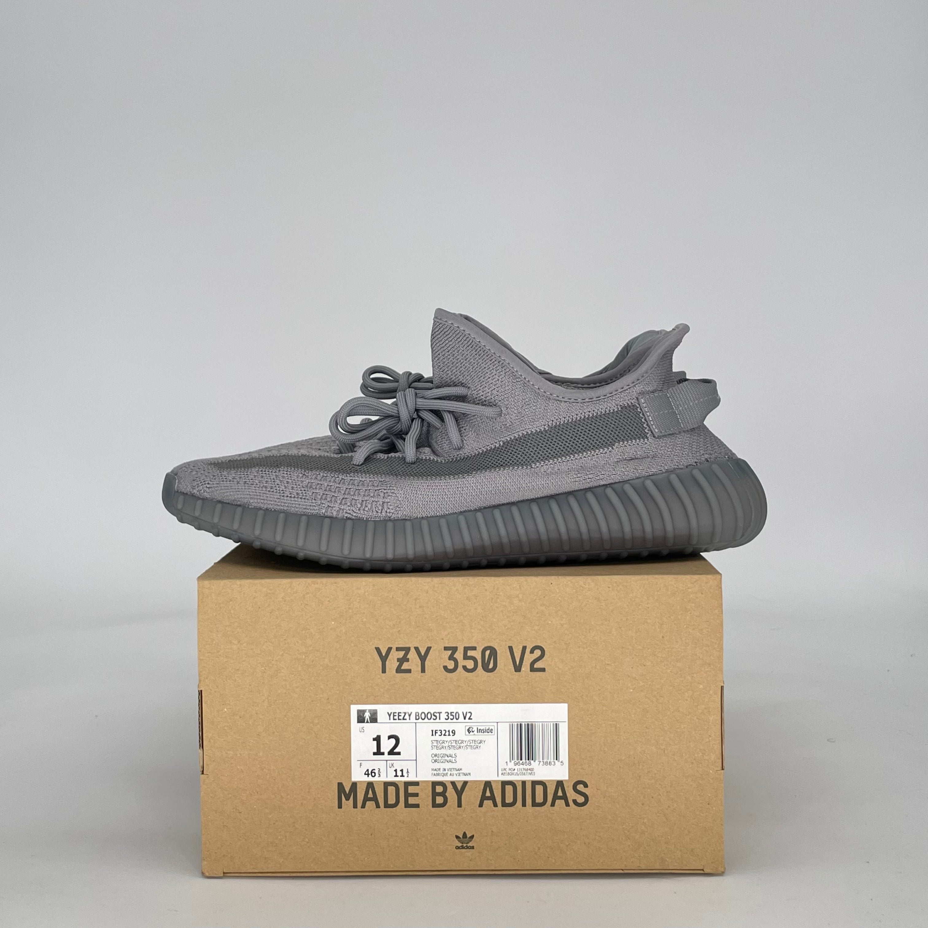 ADIDAS YEEZY BOOST 350 V2 STEEL GREY IF3219 SIZE 12/13.5W