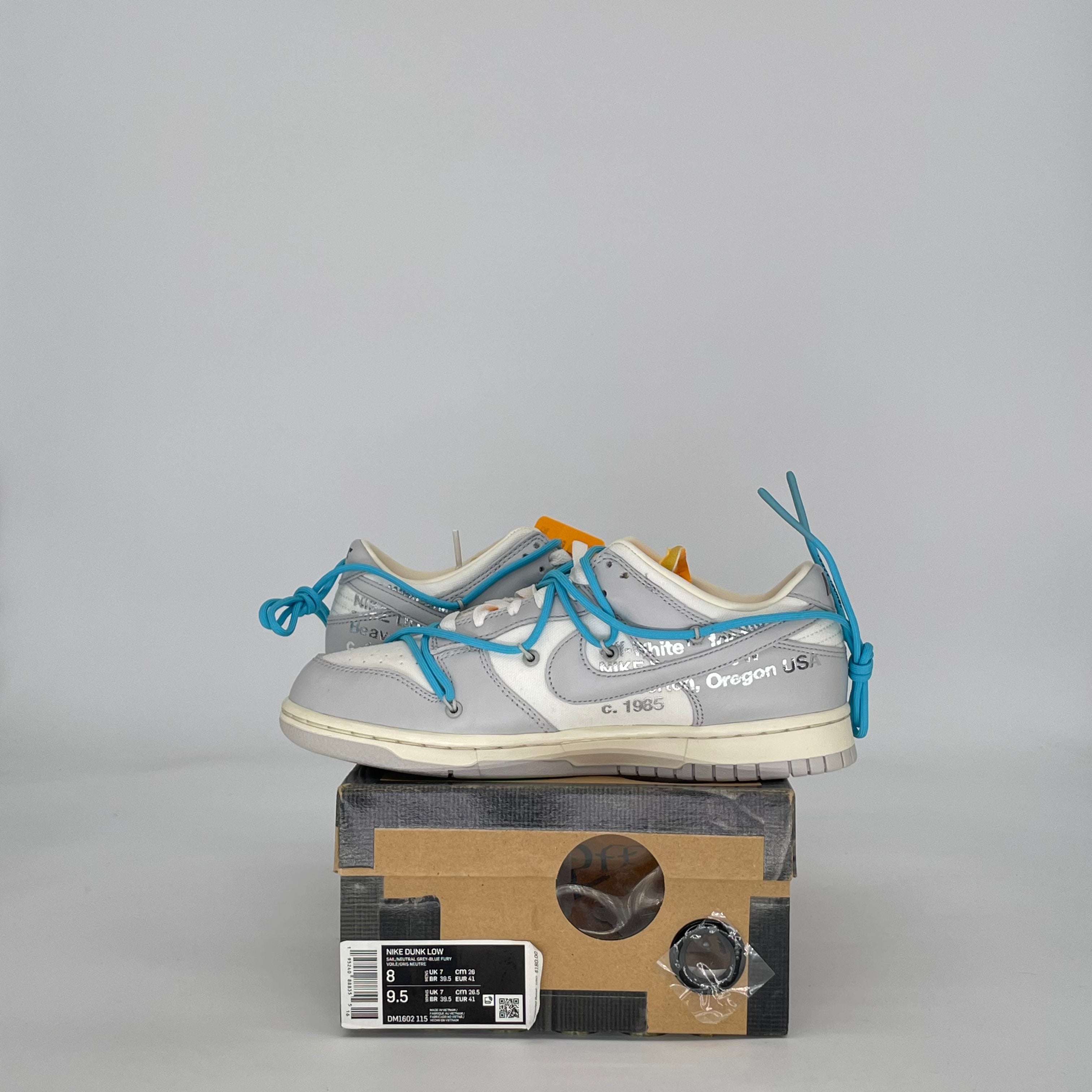 NIKE DUNK LOW OFF-WHITE LOT 2 DM1602-115 SIZE 8/9.5W