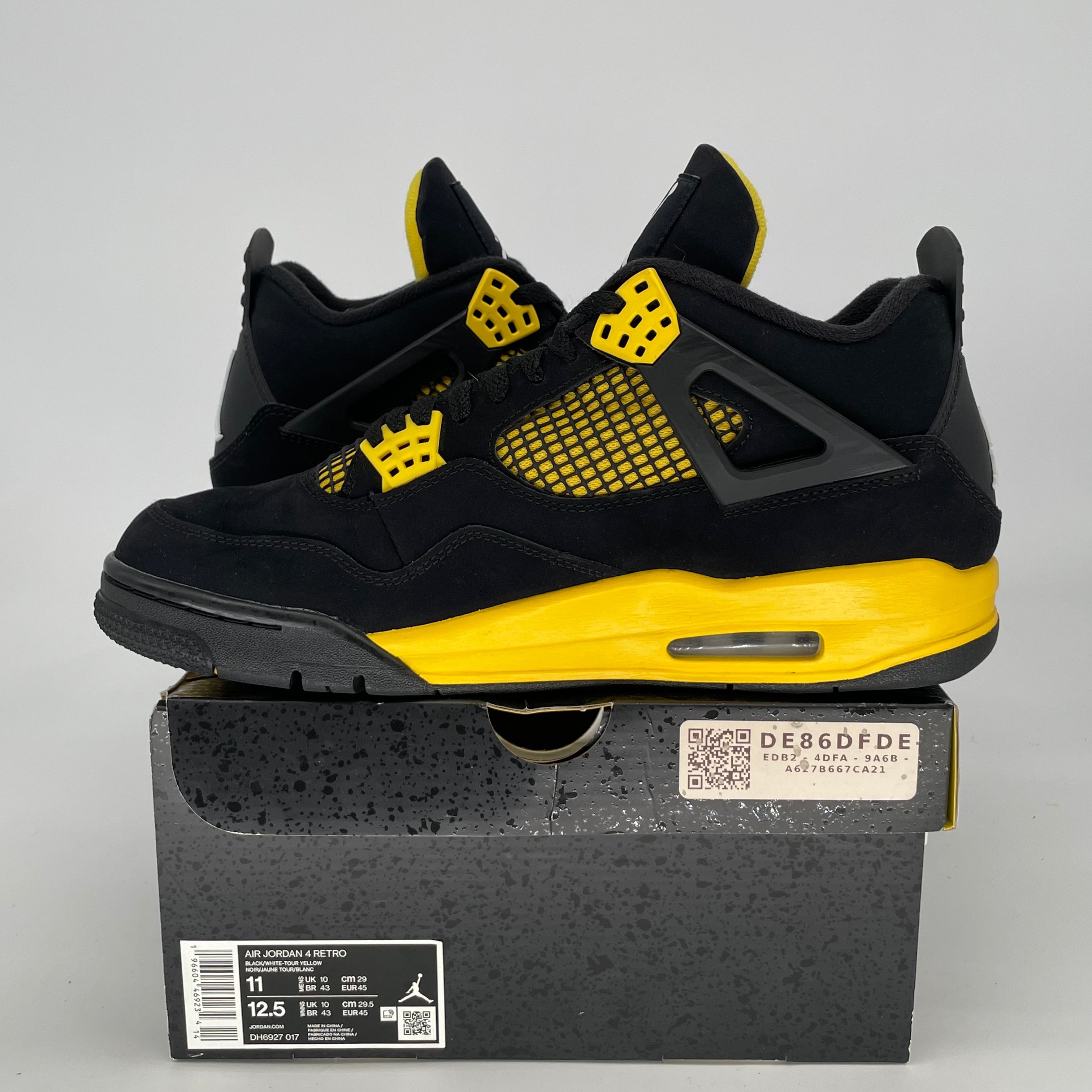 AIR JORDAN 4 THUNDER DH6927-017 SIZE 11/12.5W