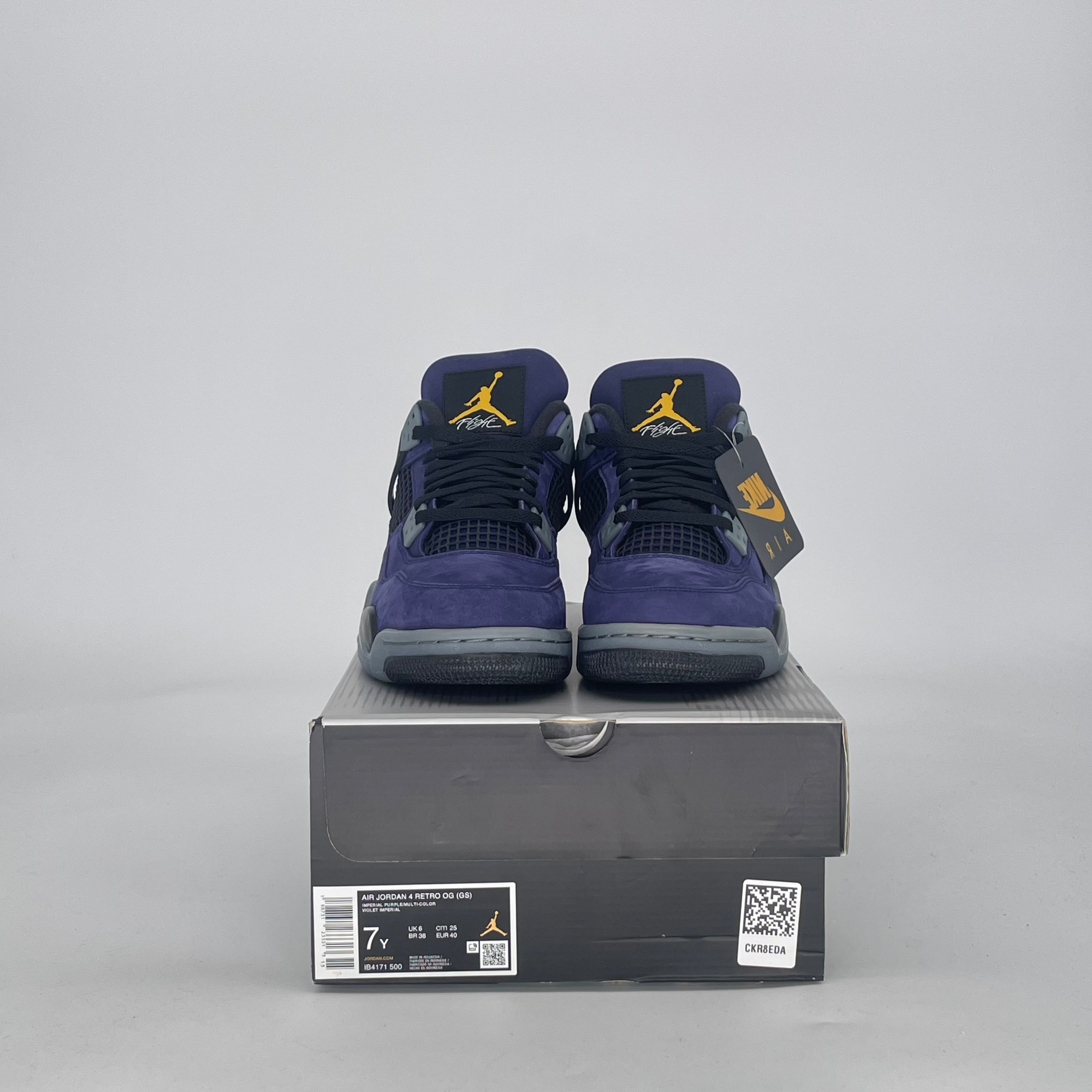 AIR JORDAN 4 LAKERS IB4171-500 SIZE 7/8.5W GS