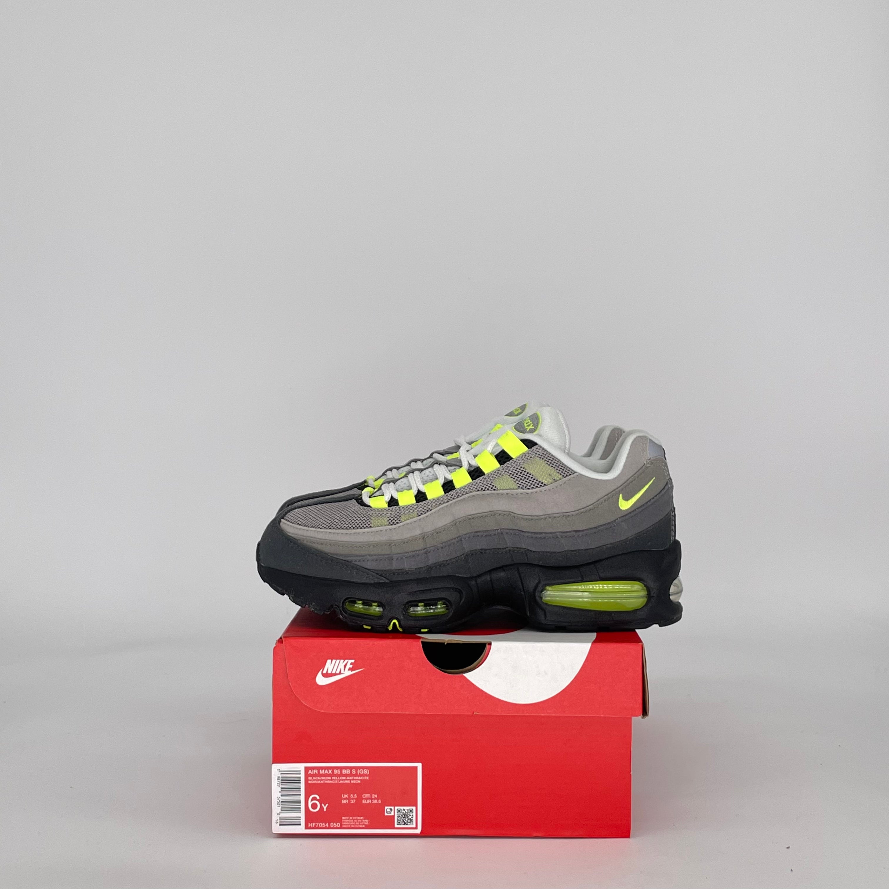 NIKE AIR MAX 95 BIG BUBBLE NEON HF7054-050 SIZE 6/7.5W GS