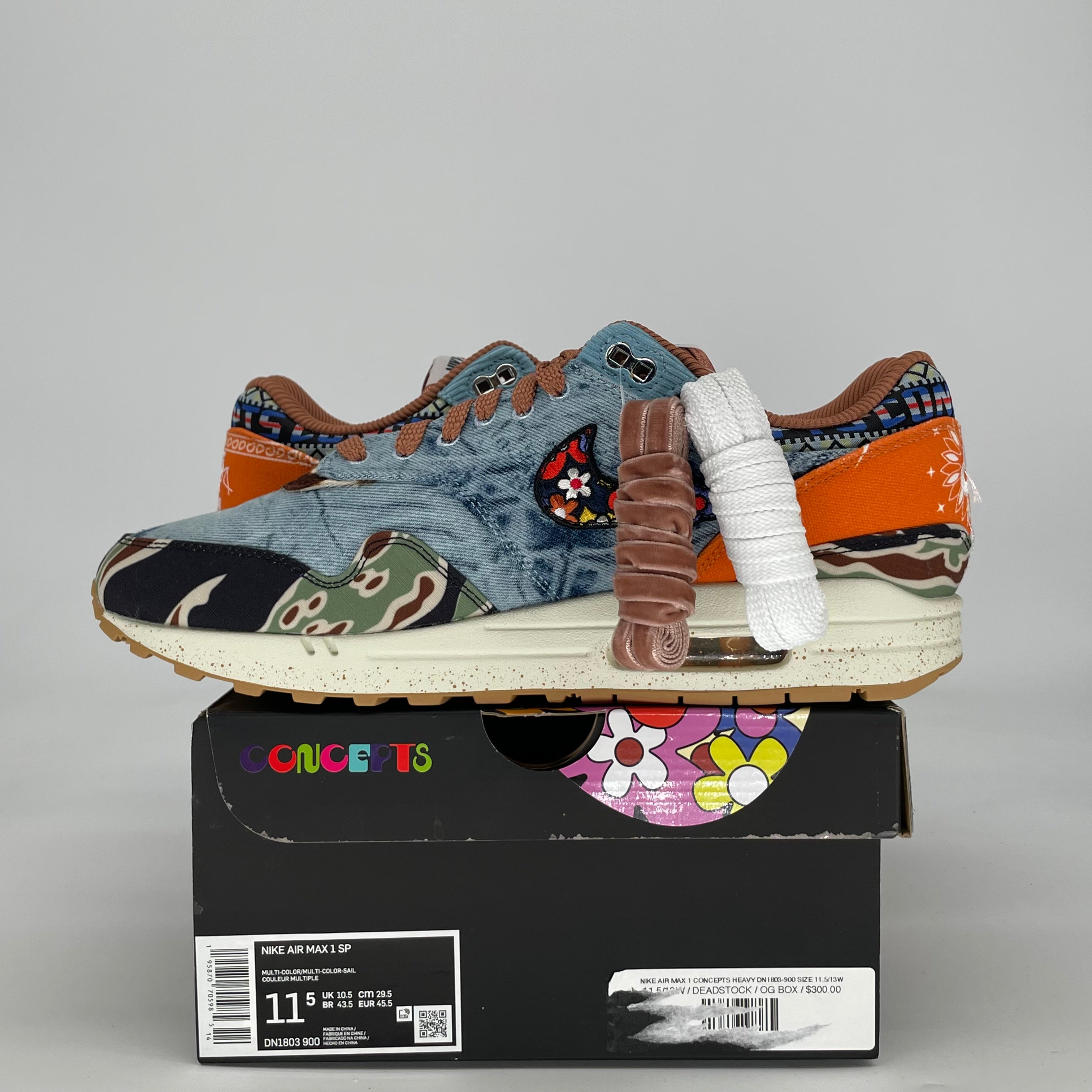 NIKE AIR MAX 1 CONCEPTS HEAVY DN1803-900 SIZE 11.5/13W