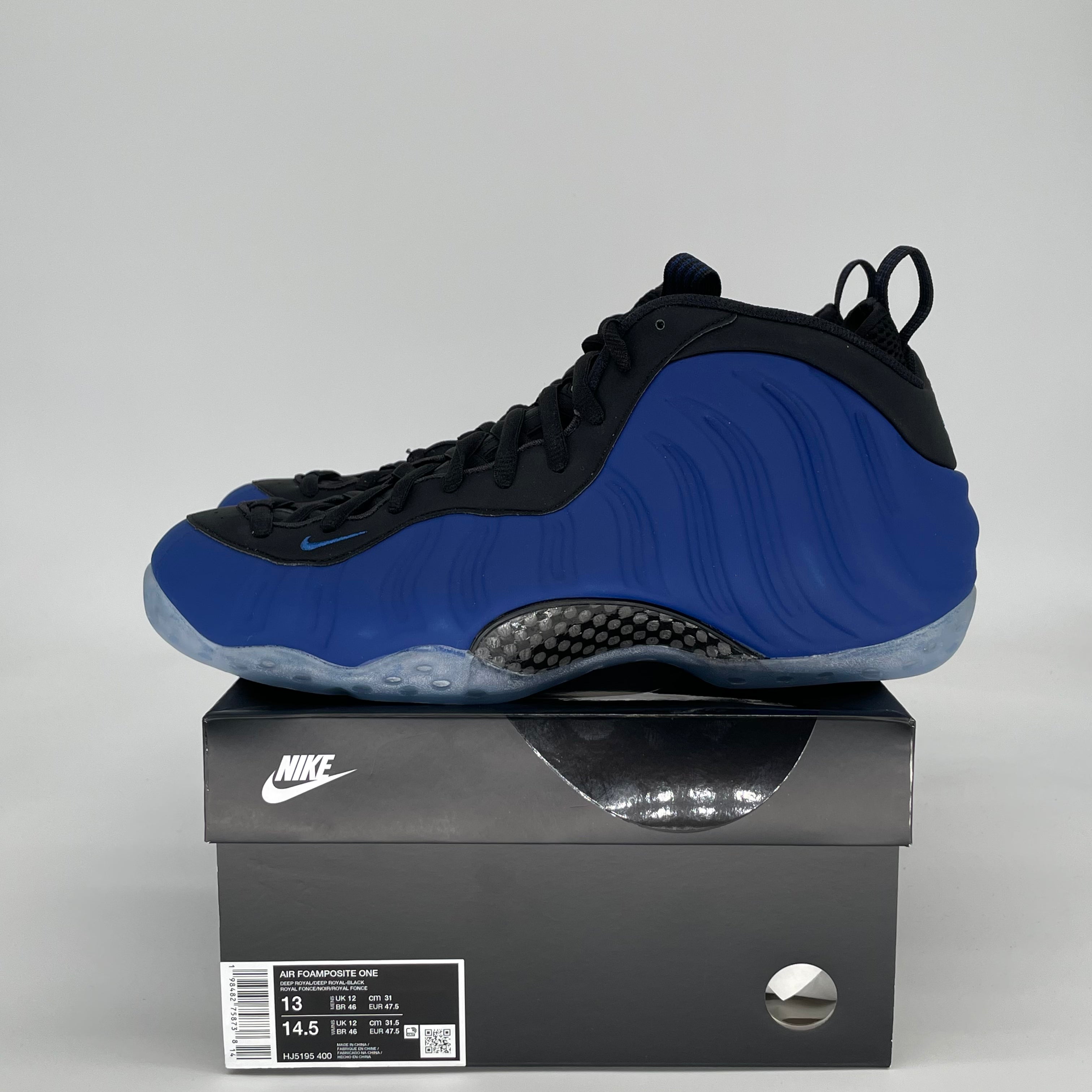 NIKE AIR FOAMPOSITE ONE DEEP ROYAL HJ5195-400 SIZE 13/14.5W