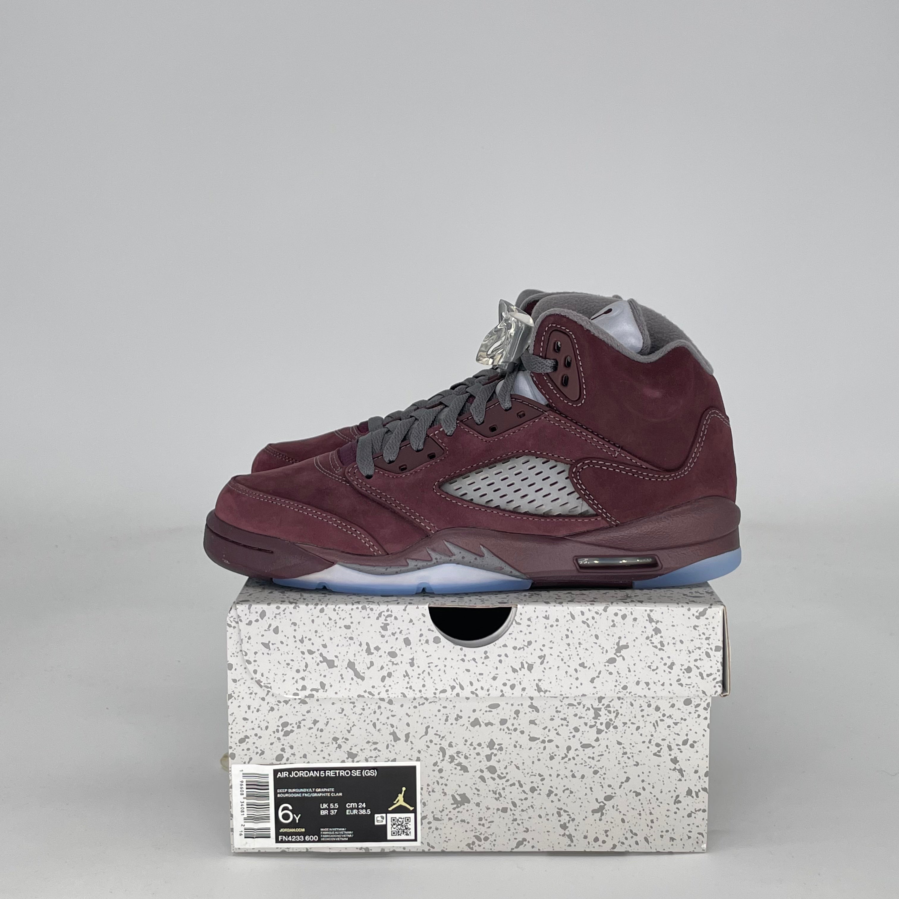 AIR JORDAN 5 BURGUNDY DZ4131-600 SIZE 6/7.5W