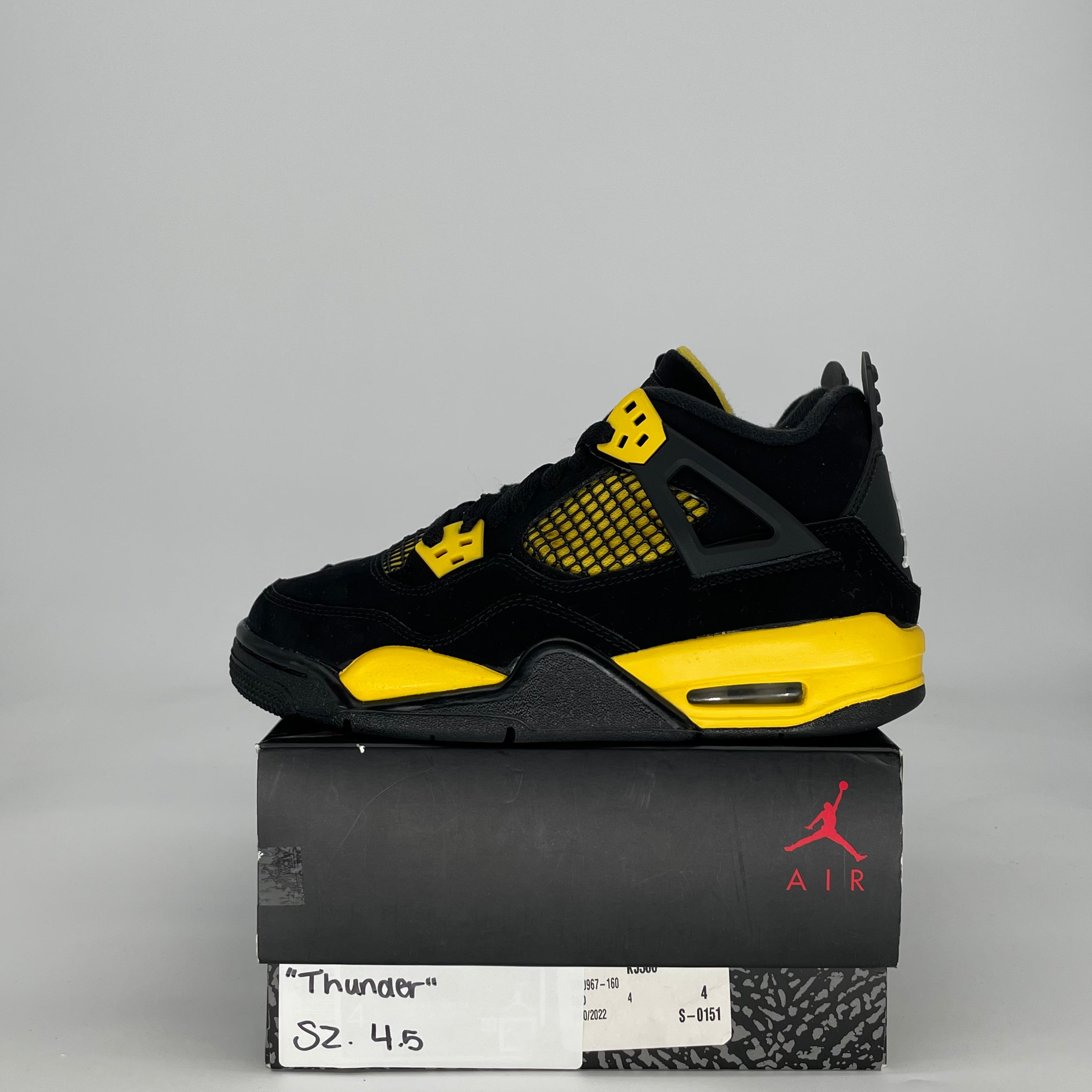 AIR JORDAN 4 THUNDER 408452-017 SIZE 4.5/6W
