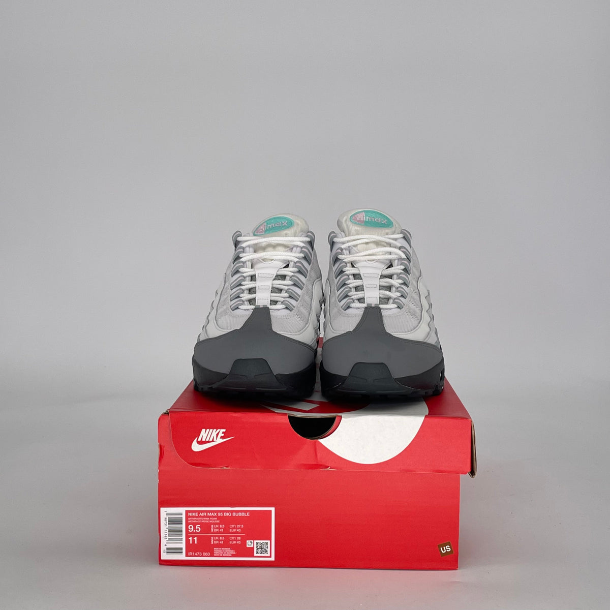 Nike Air Max 95 Big Bubble White Hyper Turquoise Pink Foam