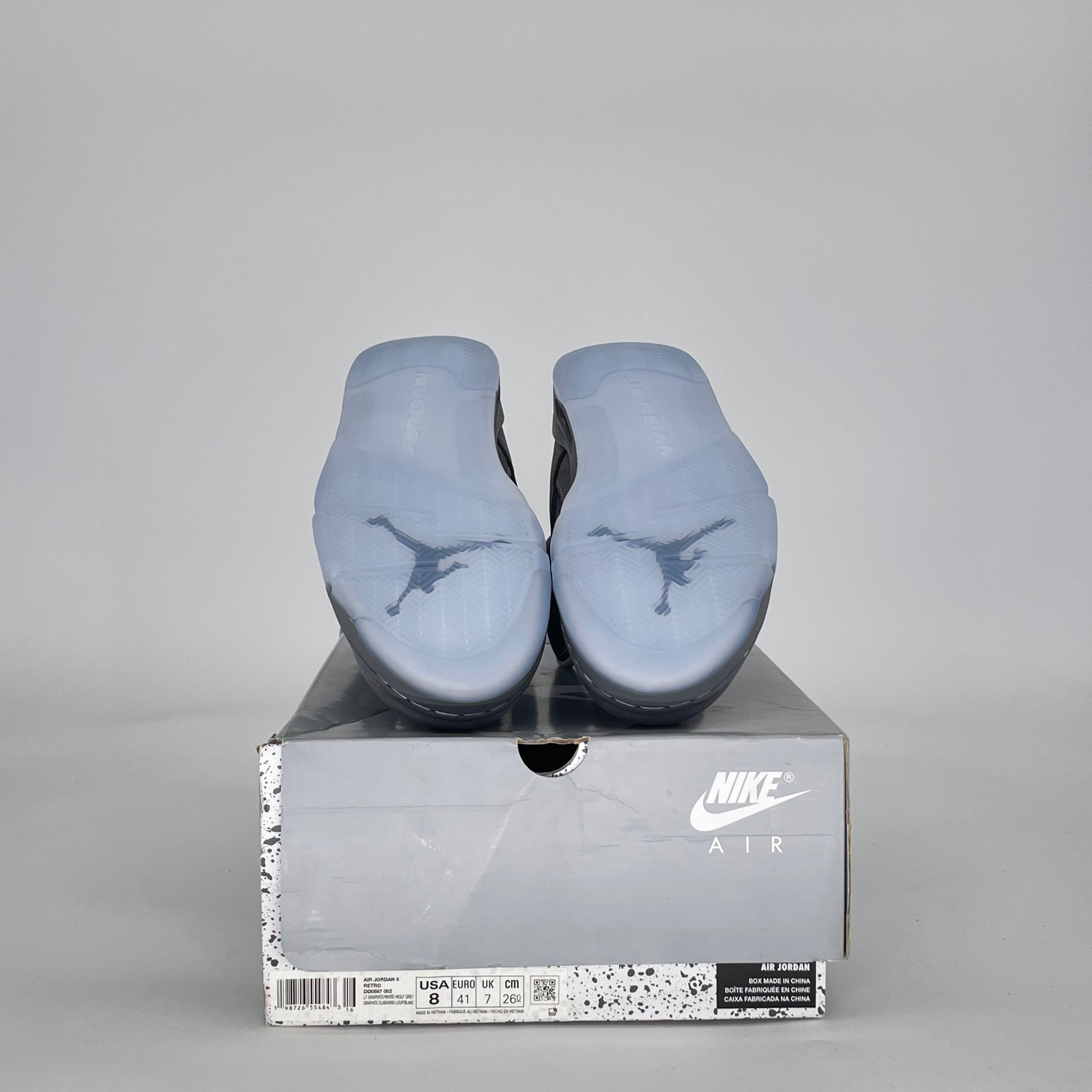 AIR JORDAN 5 WOLF GREY DD0587-002 SIZE 8/9.5W