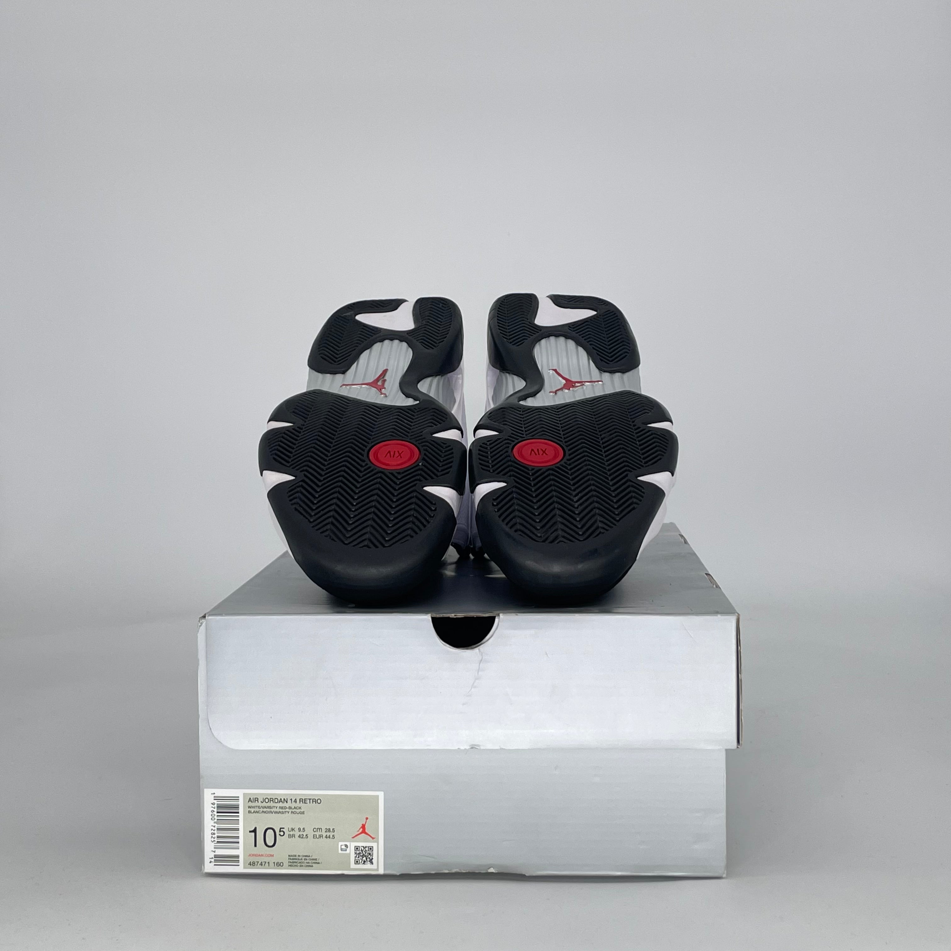 AIR JORDAN 14 BLACK TOE 487471-160 SIZE 10.5/12W