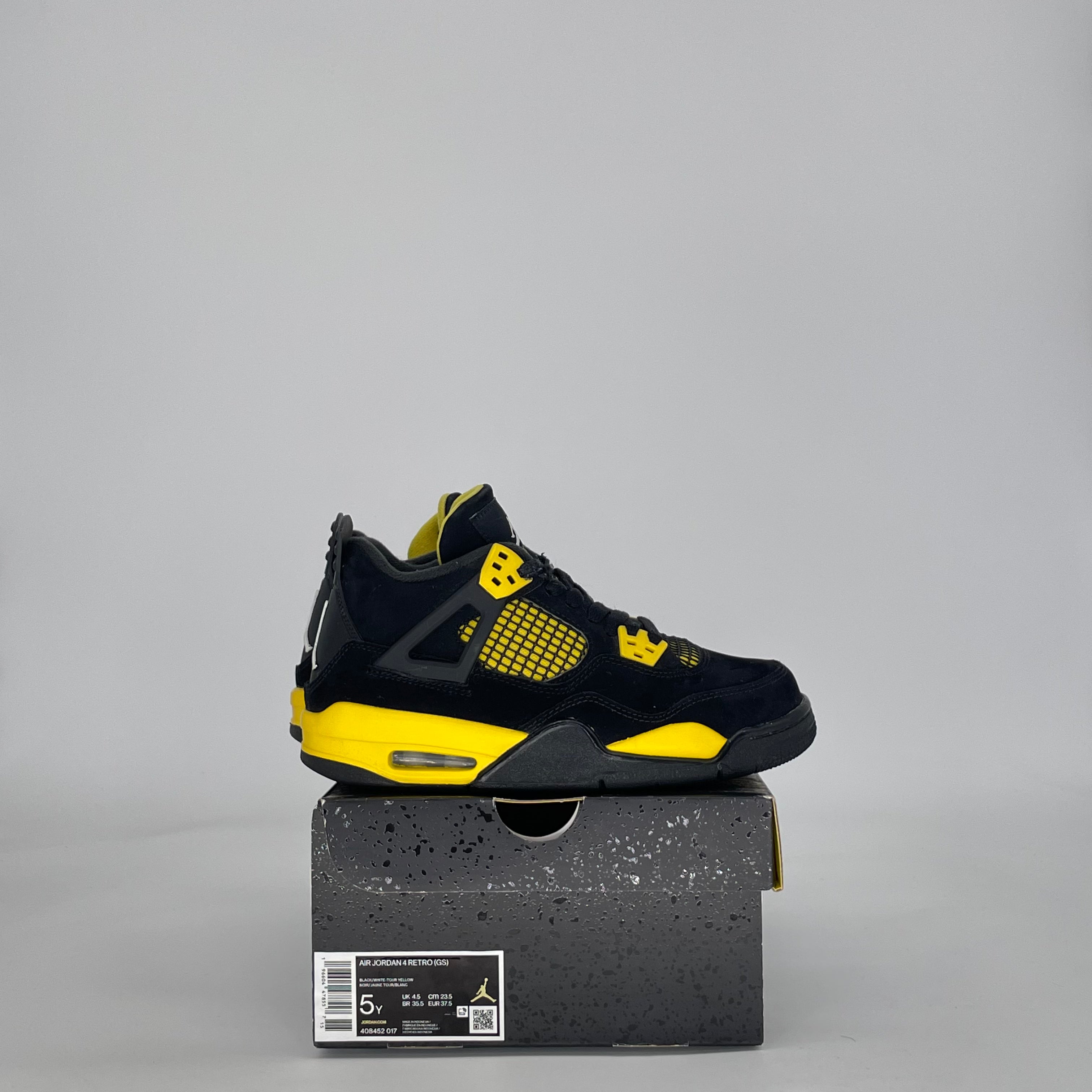 AIR JORDAN 4 THUNDER 408452-017 SIZE 5/6.5W GS