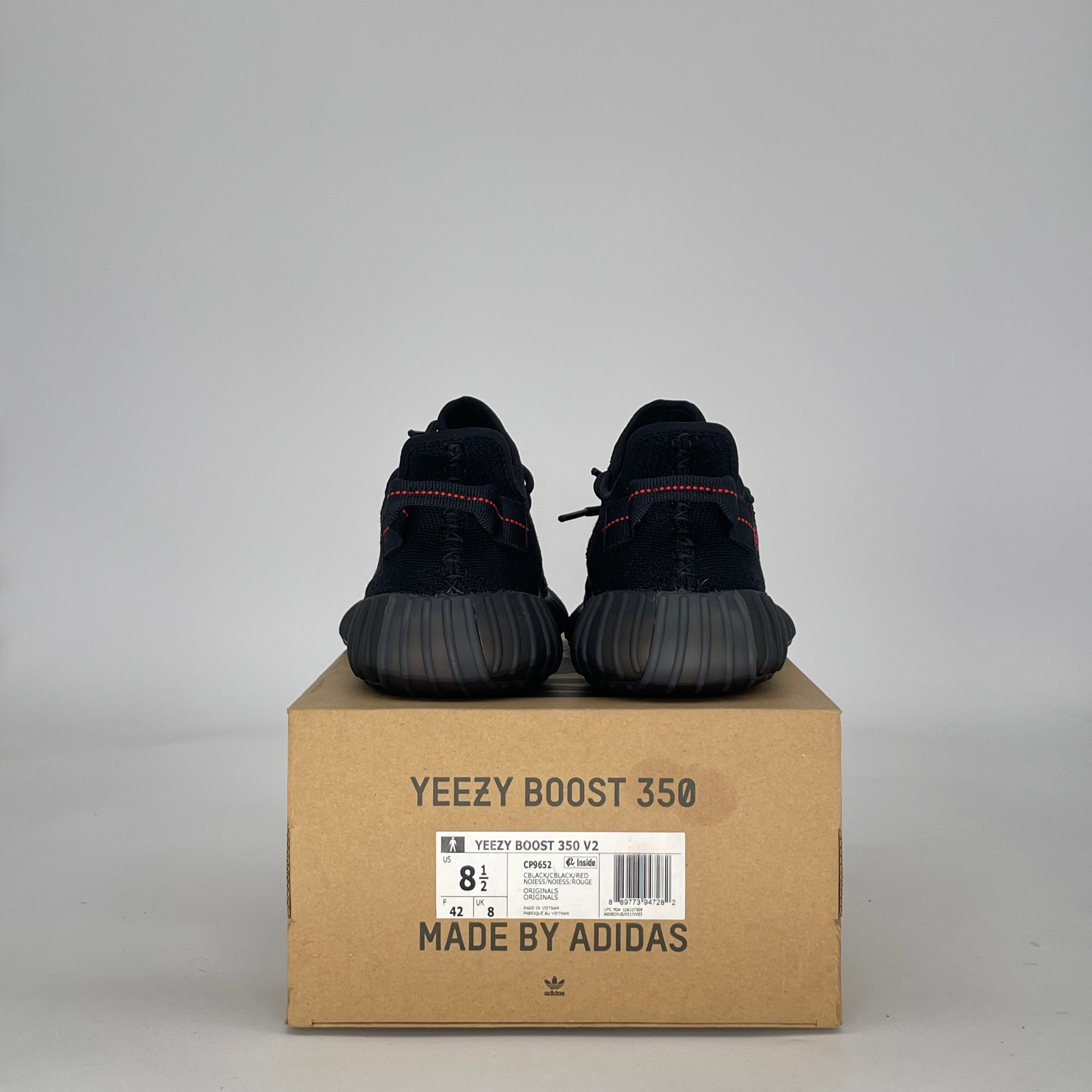 ADIDAS YEEZY BOOST 350 V2 BLACK RED CP9652 SIZE 8.5/10W