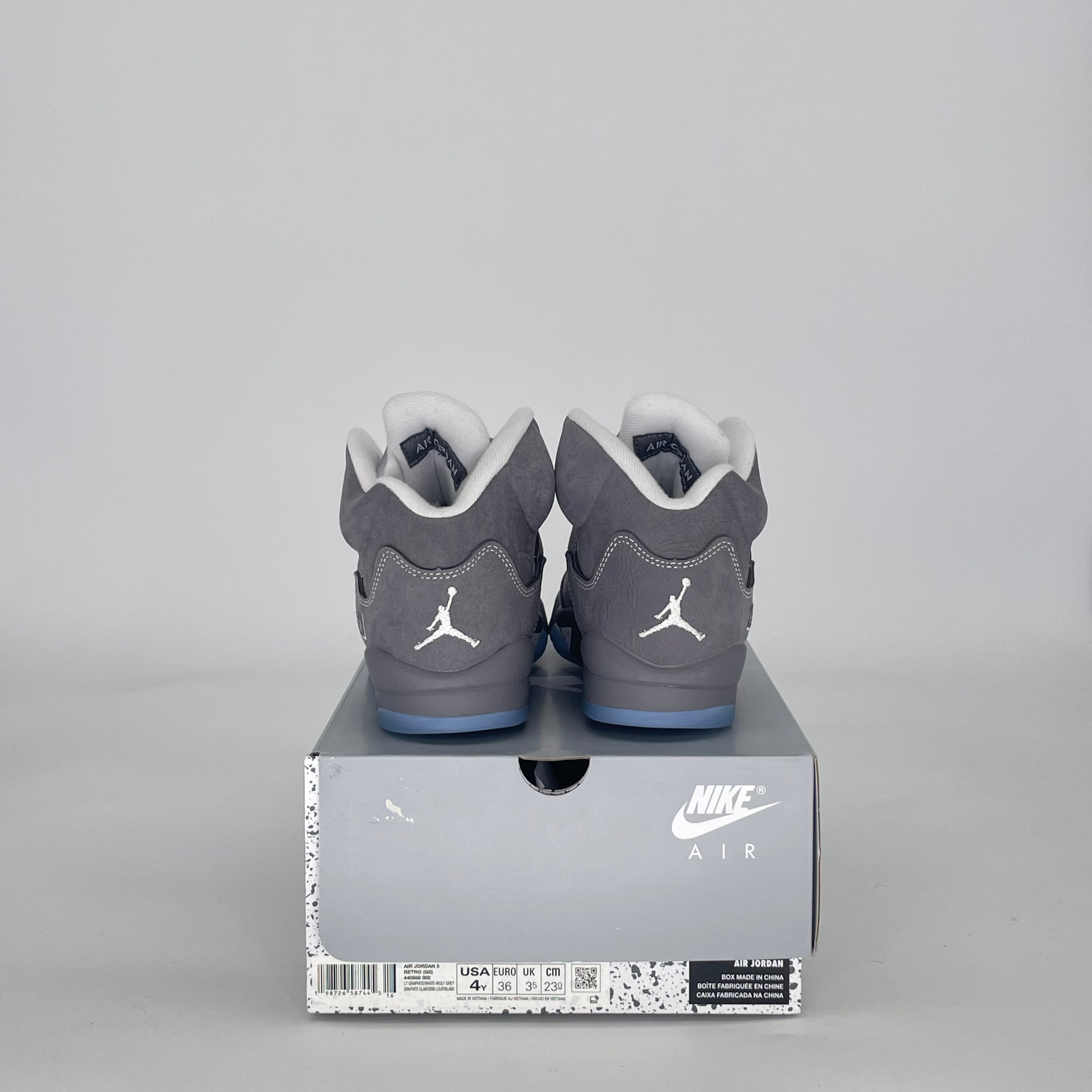 AIR JORDAN 5 WOLF GREY 440888-002 SIZE 4/5.5W GS