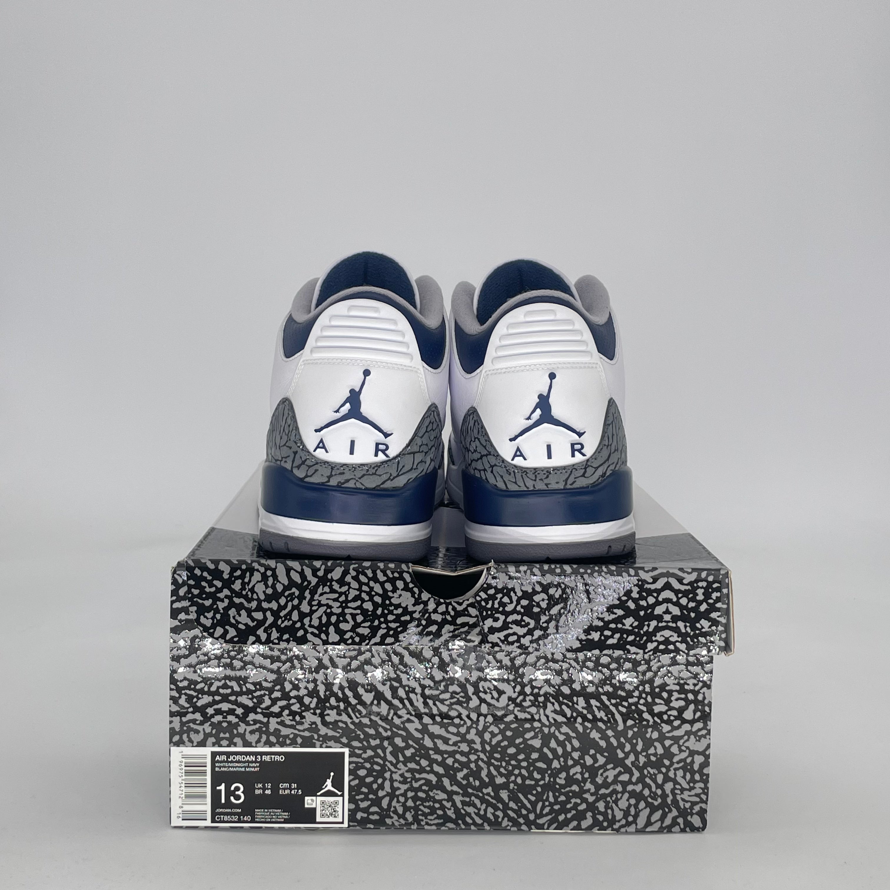 AIR JORDAN 3 MIDNIGHT NAVY CT8532-140 SIZE 13/14.5W