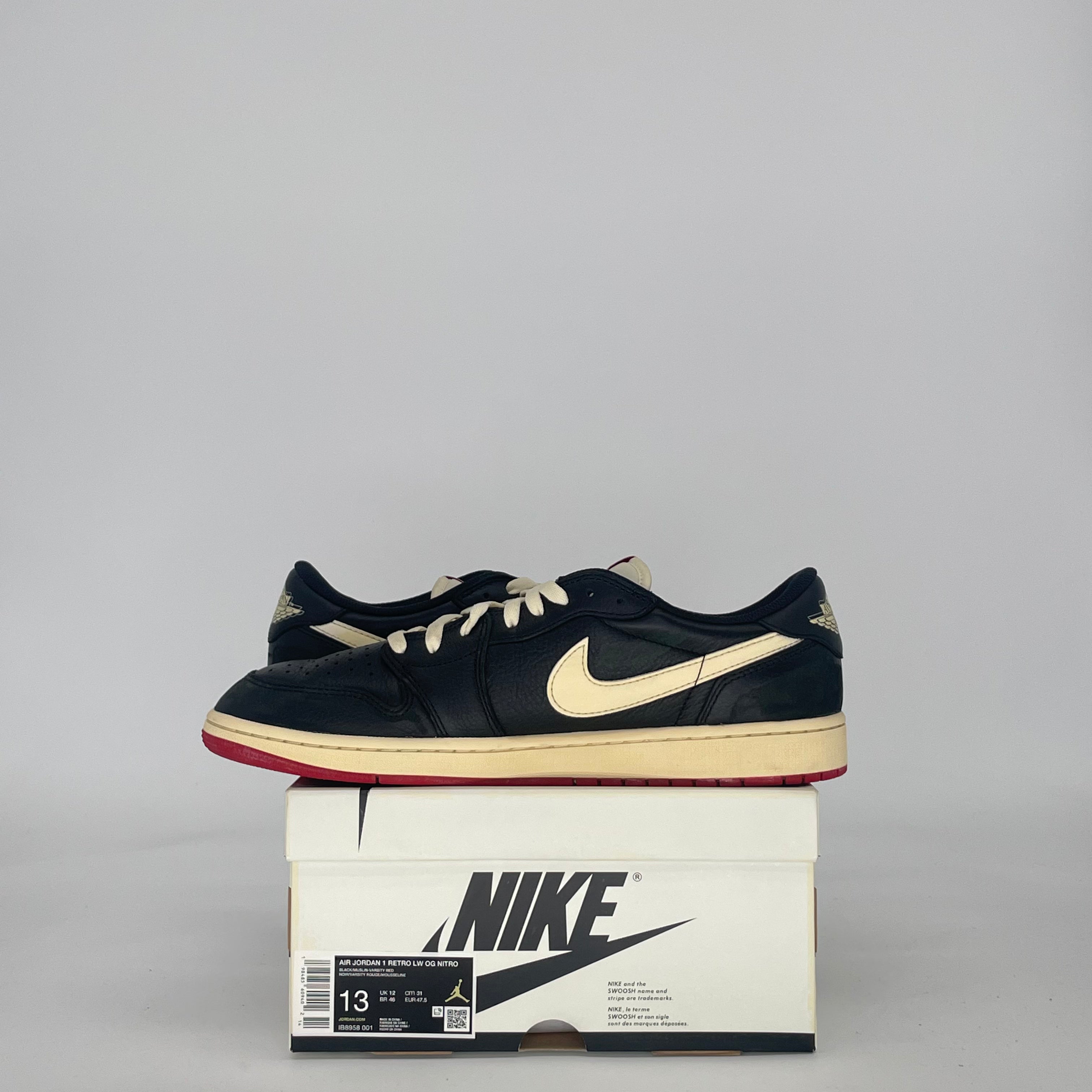 AIR JORDAN 1 LOW NIGEL SYLVESTER BETTER WITH TIME IB8958-001 SIZE 13/14.5W