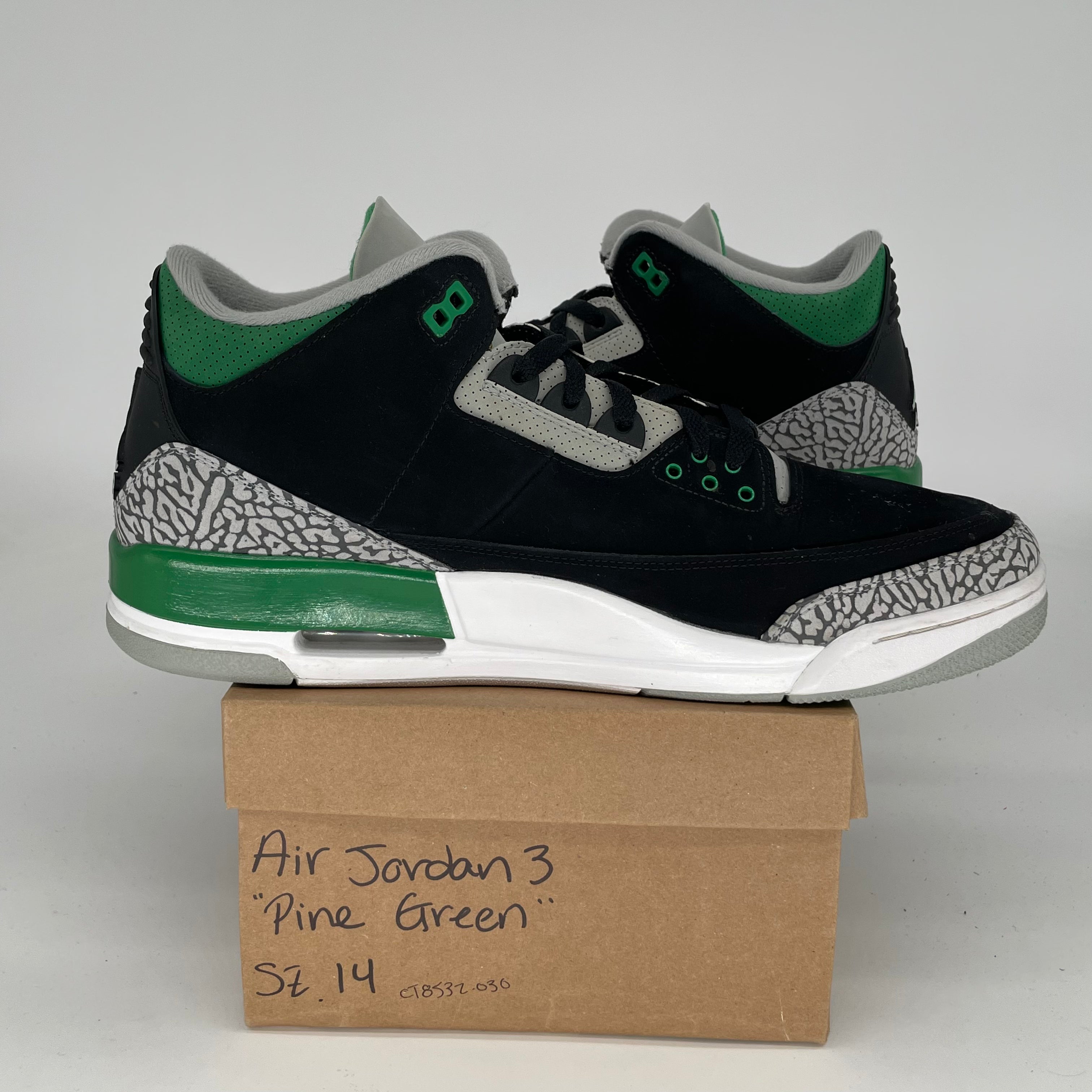 AIR JORDAN 3 PINE GREEN SIZE 14 CT8532-030