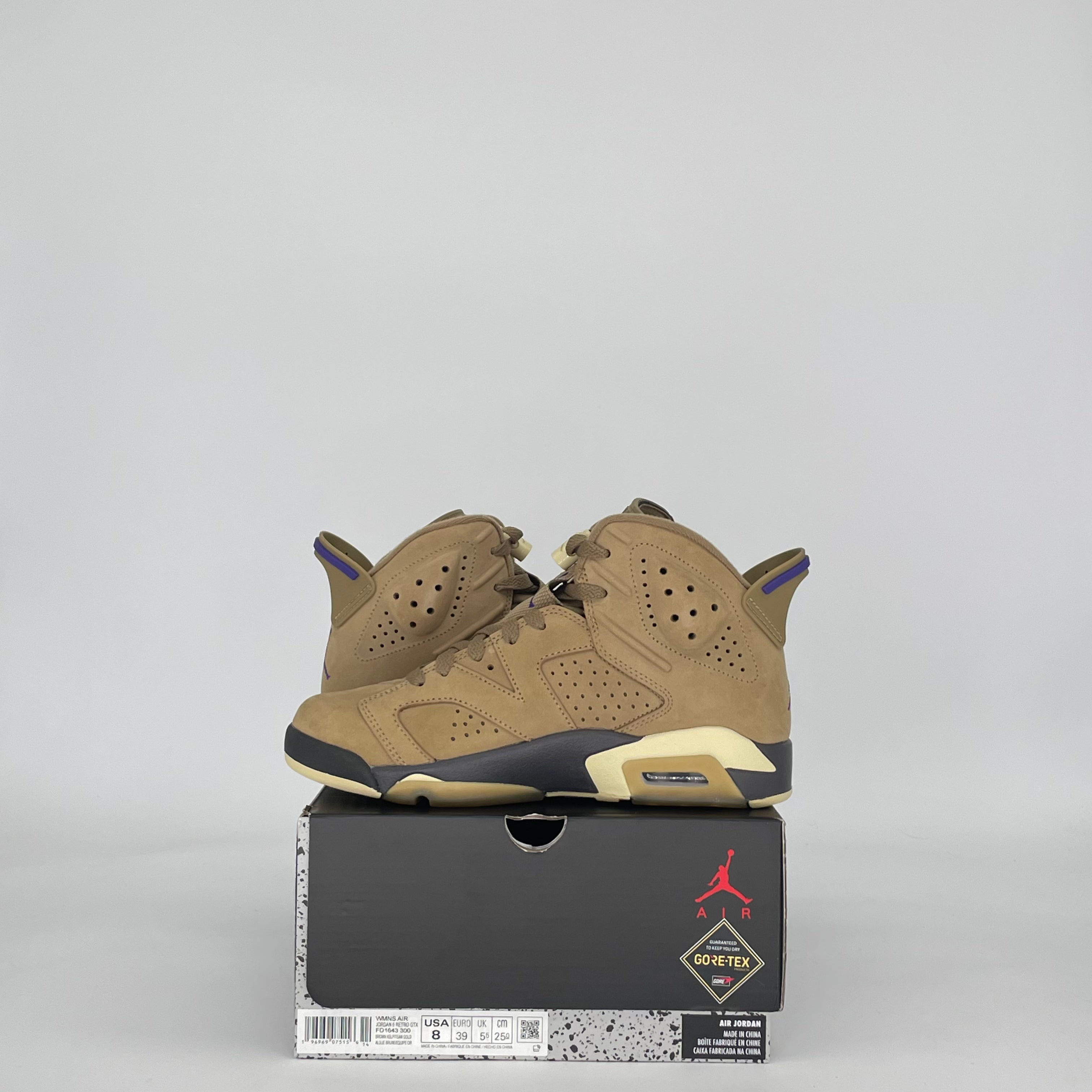 AIR JORDAN 6 GORE-TEX BROWN KELP FD1643-300 SIZE 6.5/8W