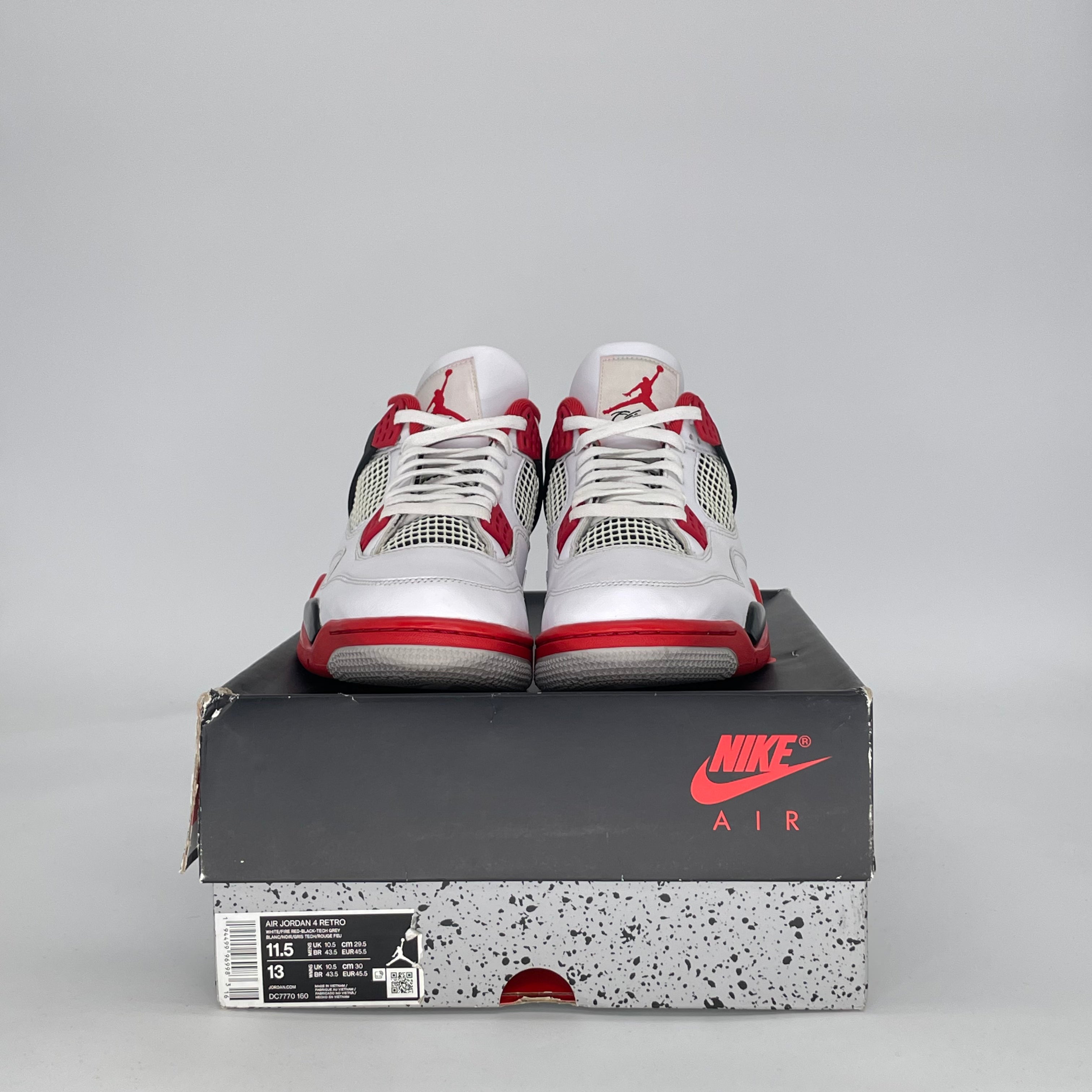 AIR JORDAN 4 FIRE RED (2020) DC7770-160 SIZE 11.5/13W