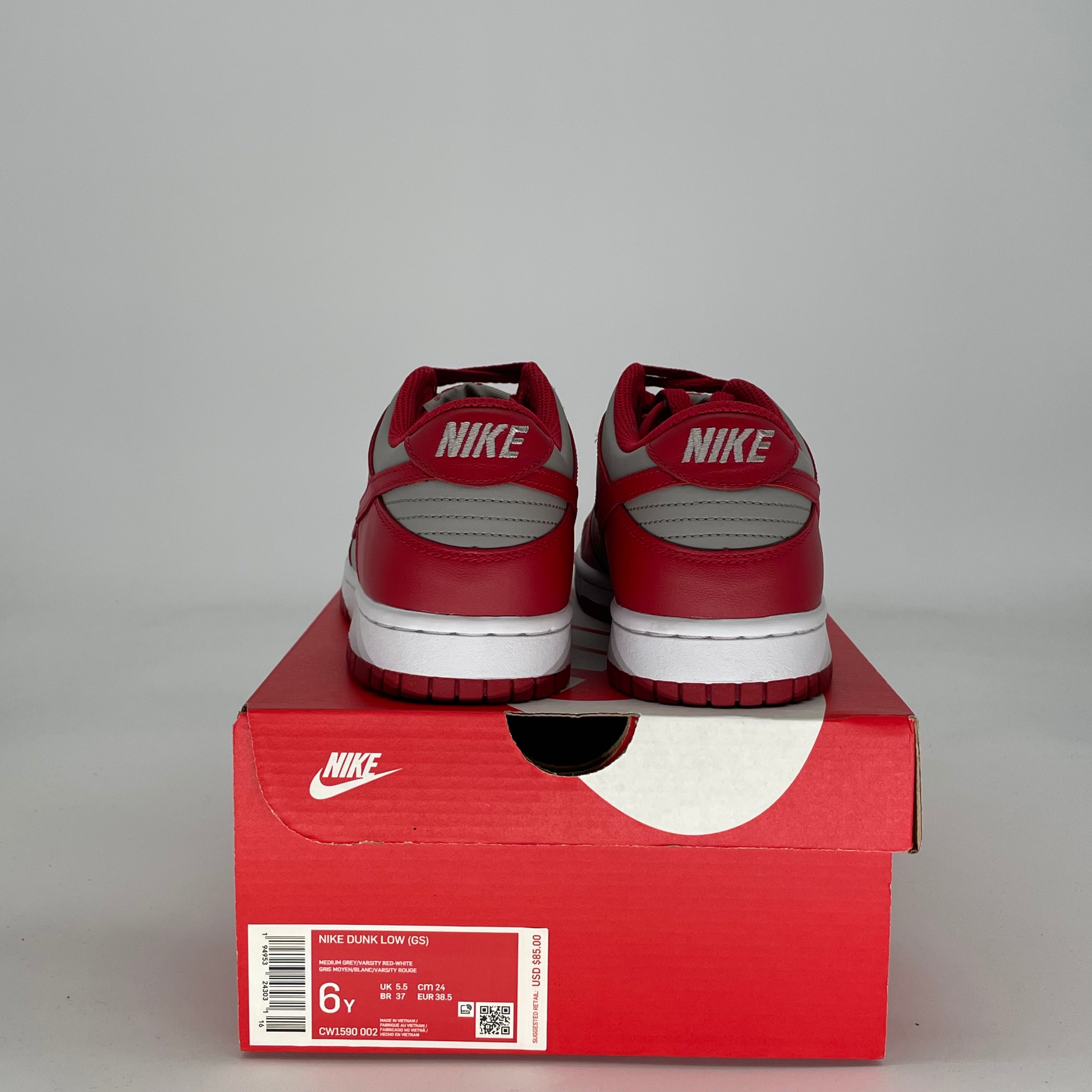NIKE DUNK LOW UNLV CW1590-002 SIZE 6/7.5W