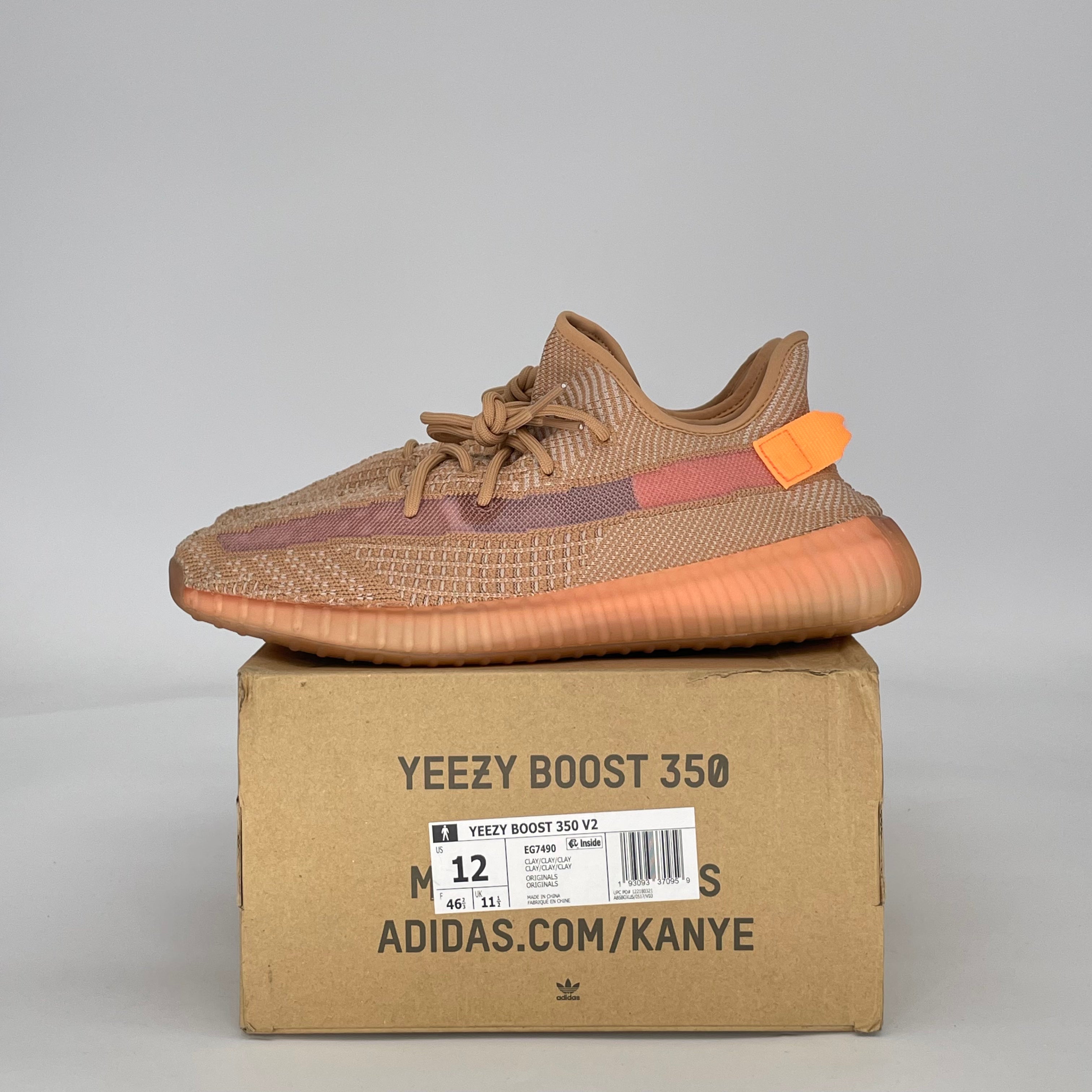 ADIDAS YEEZY BOOST 350 V2 CLAY EG7490 SIZE 12/13.5W
