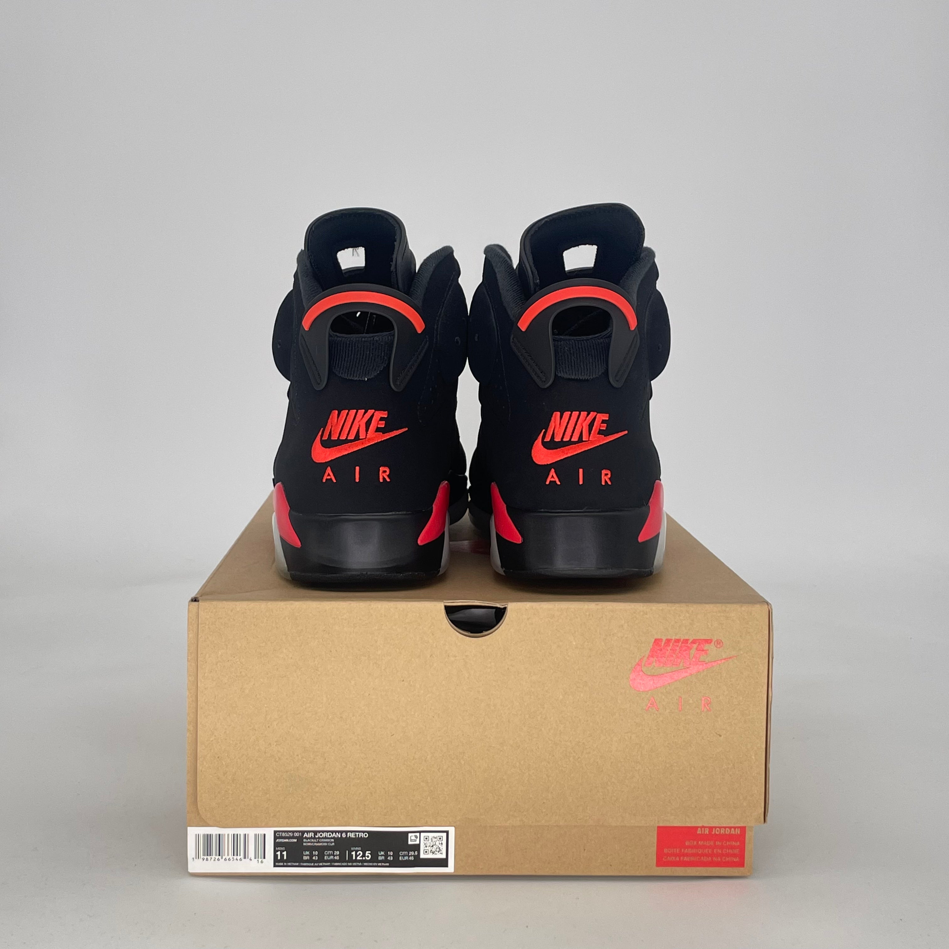 AIR JORDAN 6 INFRARED SALESMAN CT8529-001 SIZE 11/12.5W