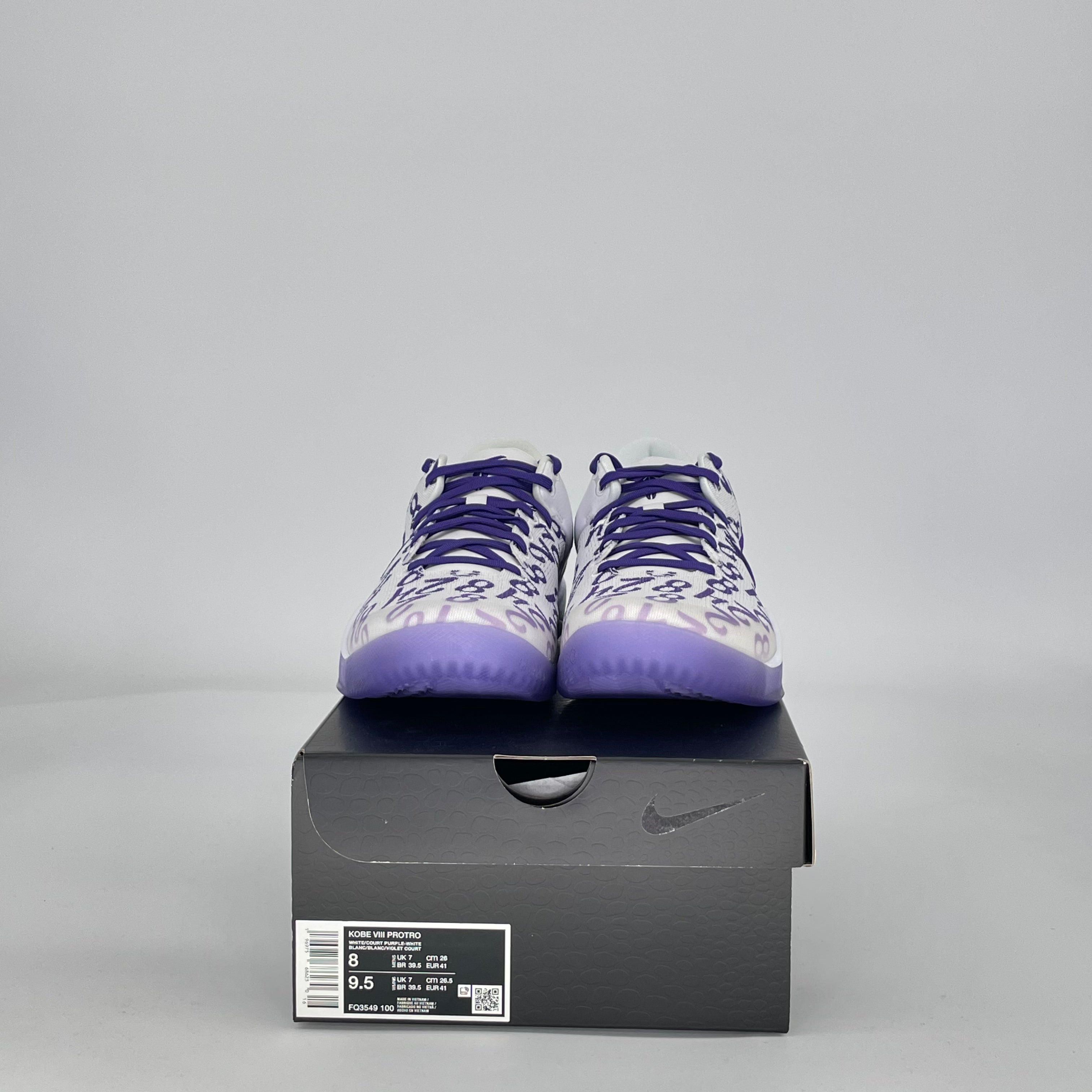 NIKE KOBE 8 PROTRO COURT PURPLE FQ3549-100 SIZE 8/9.5W