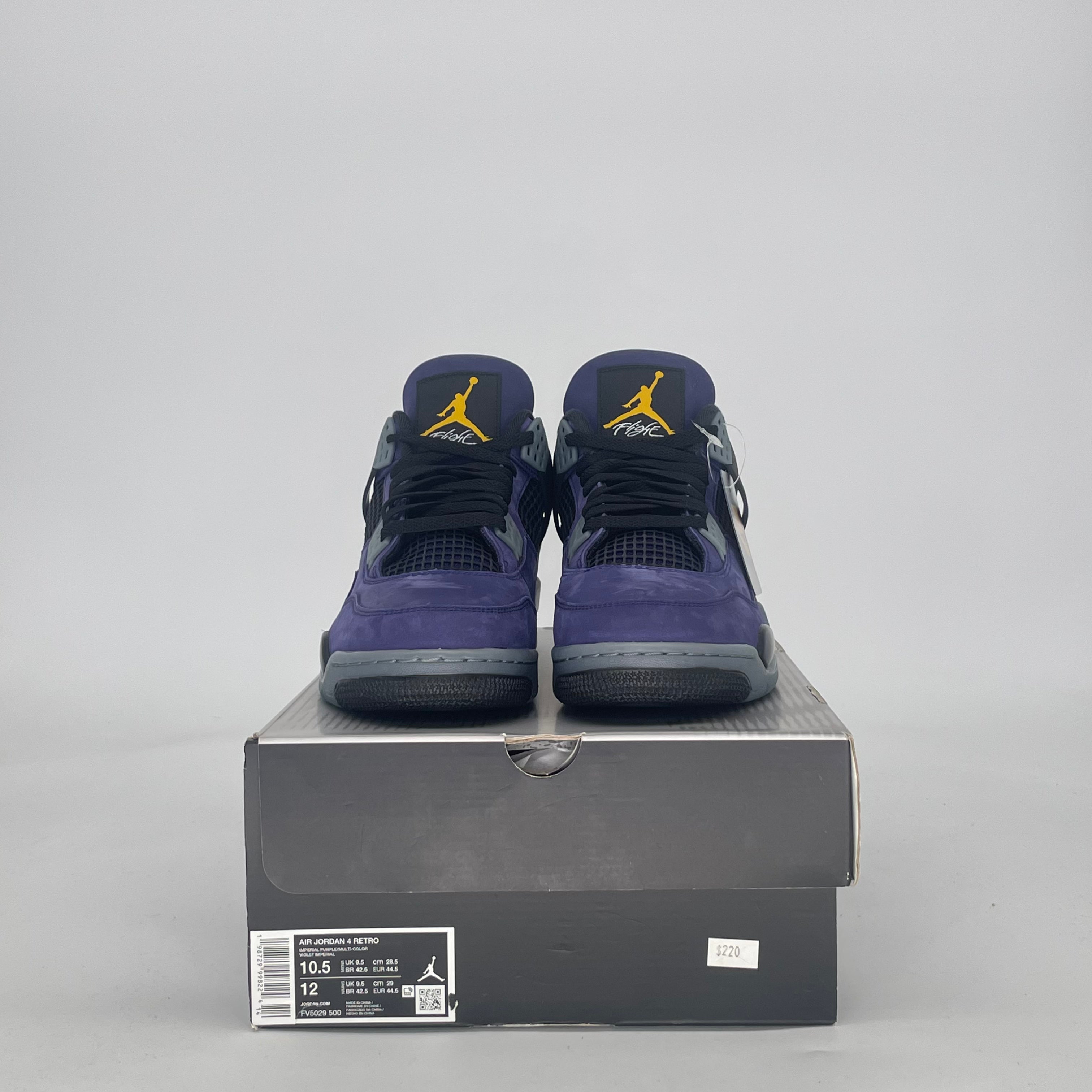 AIR JORDAN 4 LAKERS FV5029-500 SIZE 10.5/12W