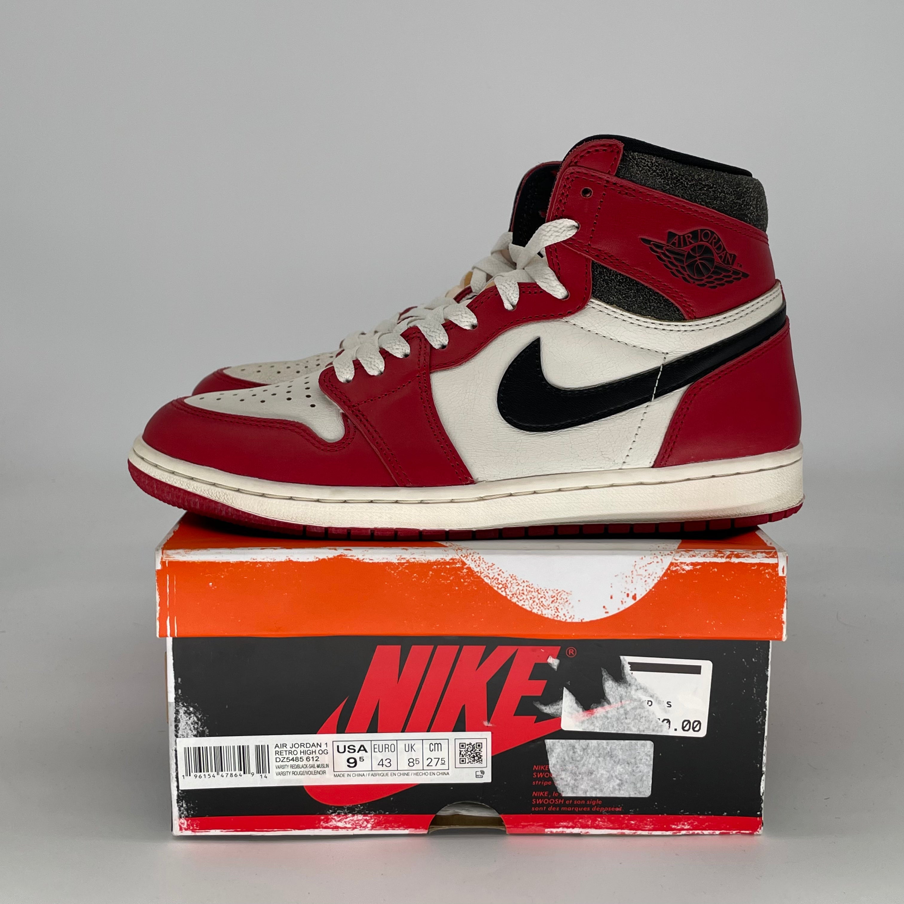 AIR JORDAN 1 CHICAGO LOST AND FOUND DZ5485-612 SIZE 9.5/11W