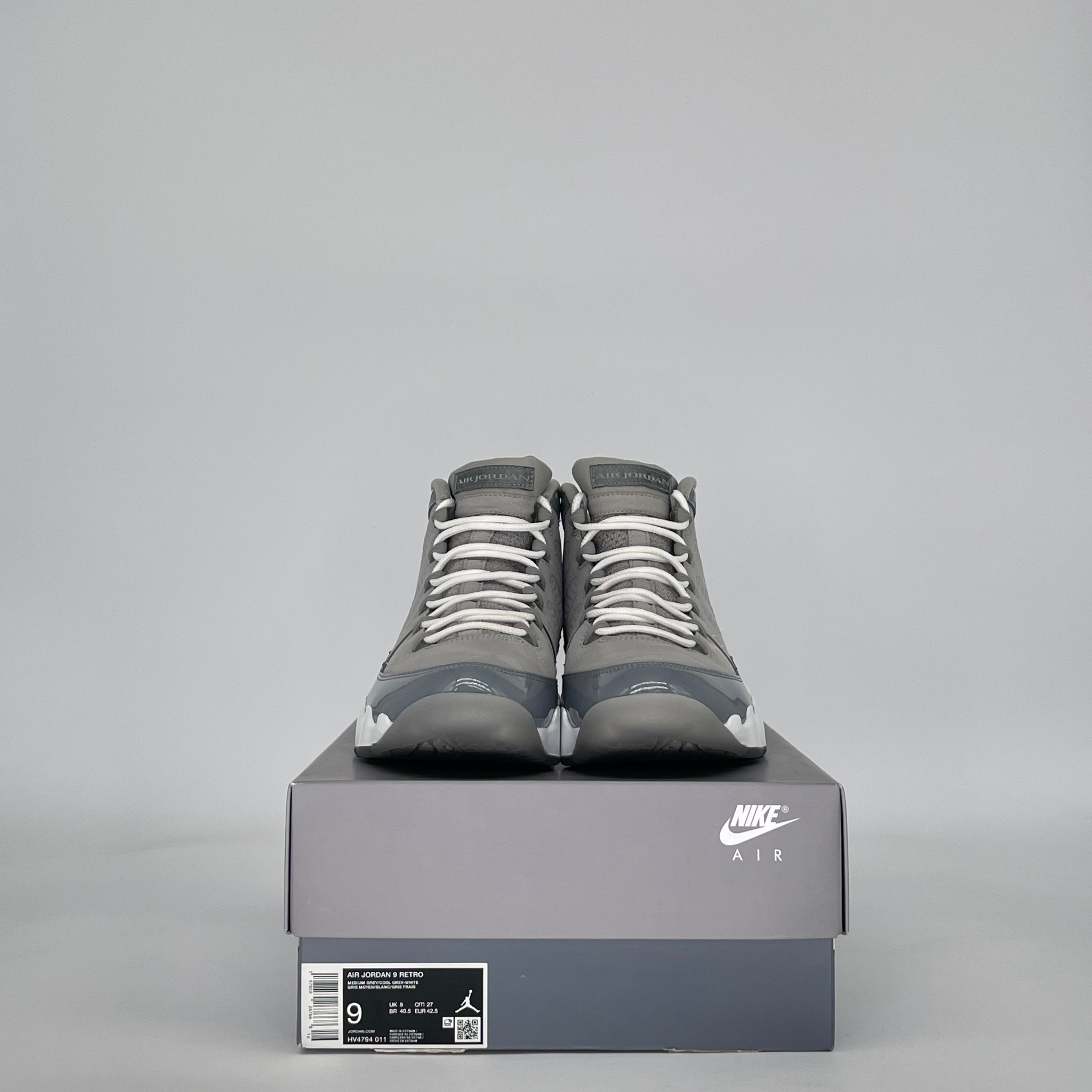 AIR JORDAN 9 COOL GREY HV4794-011 SIZE 9/10.5W