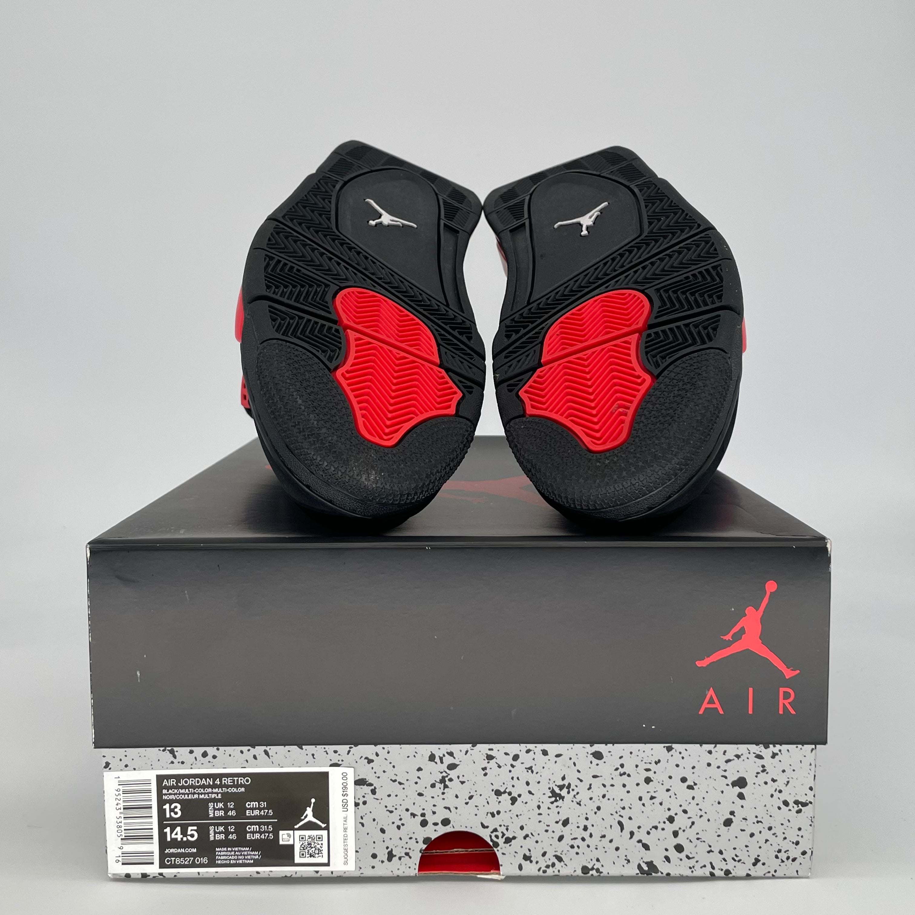 AIR JORDAN 4 RED THUNDER CT8527-016 SIZE 13/14.5W