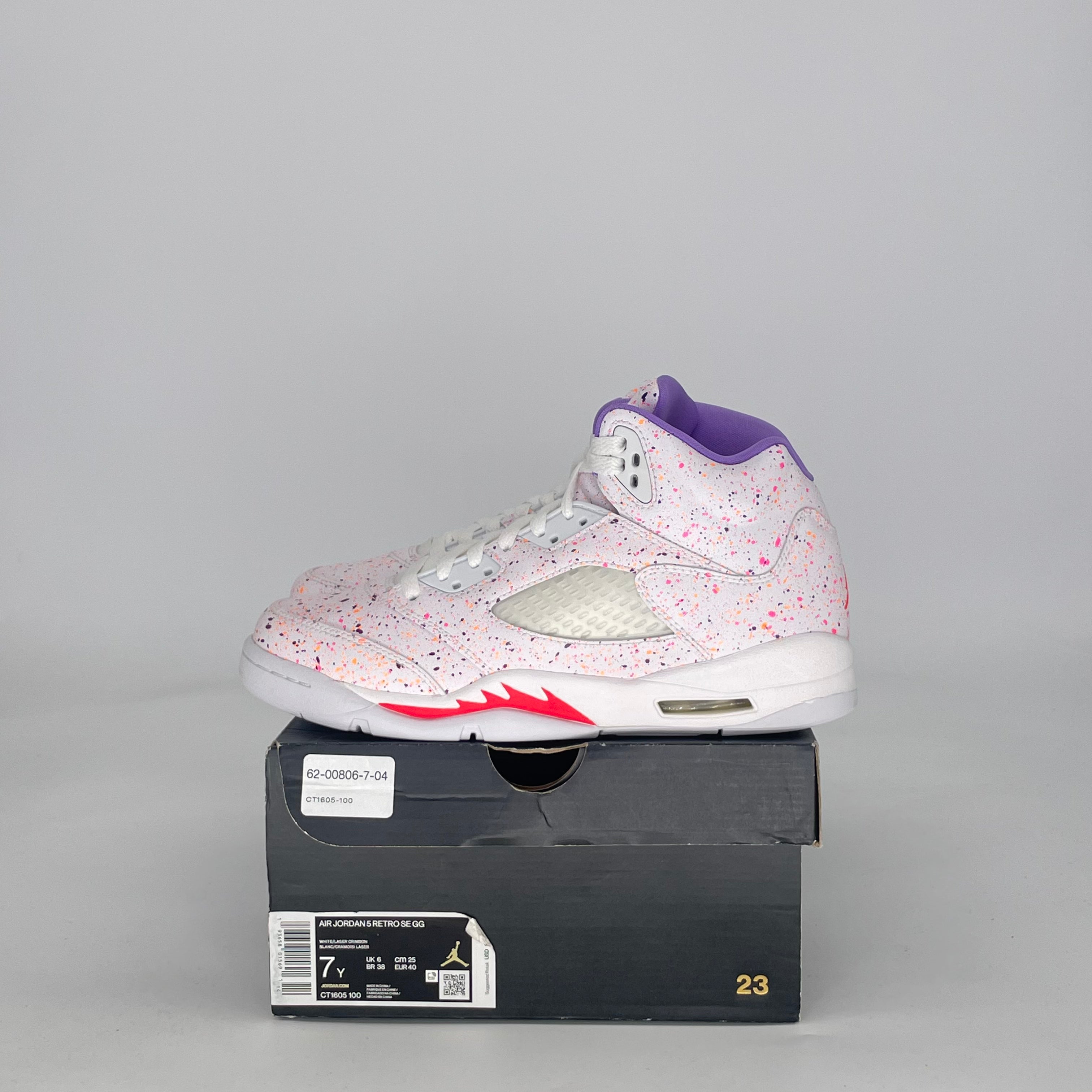 AIR JORDAN 5 EASTER CT1605-100 SIZE 7/8.5W GS