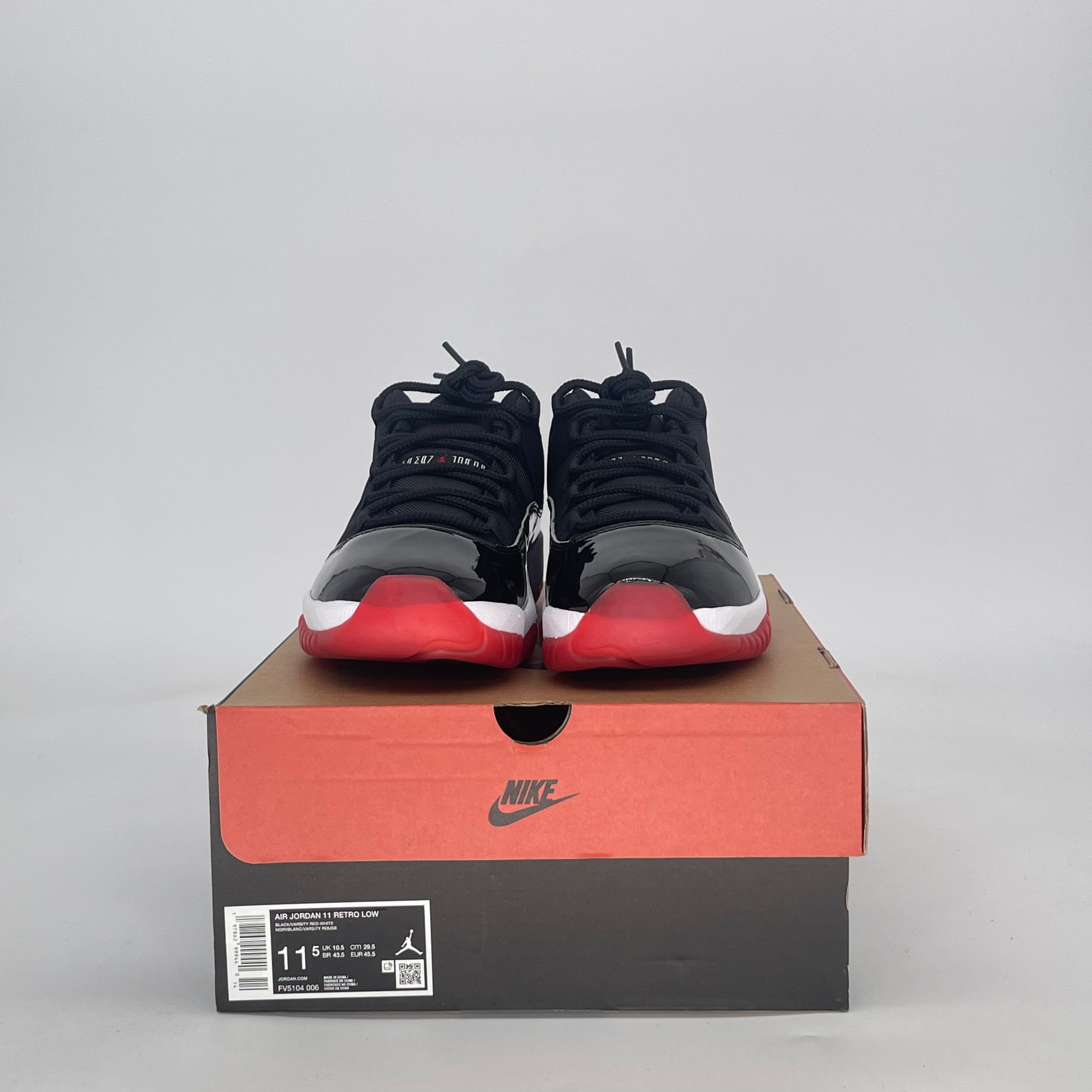 AIR JORDAN 11 LOW BRED FV5104-006 SIZE 11.5/13W