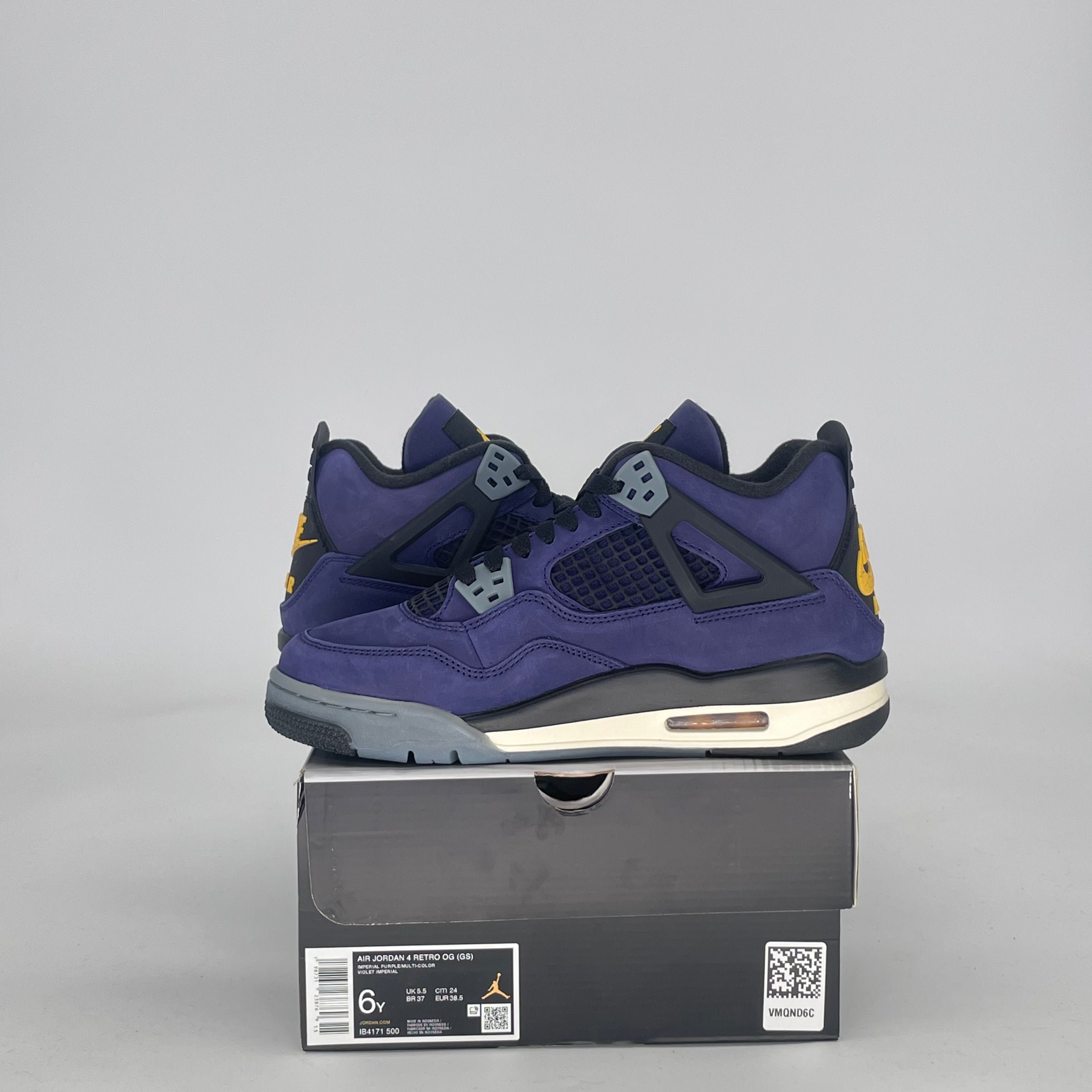AIR JORDAN 4 LAKERS IB4171-500 SIZE 6/7.5W GS