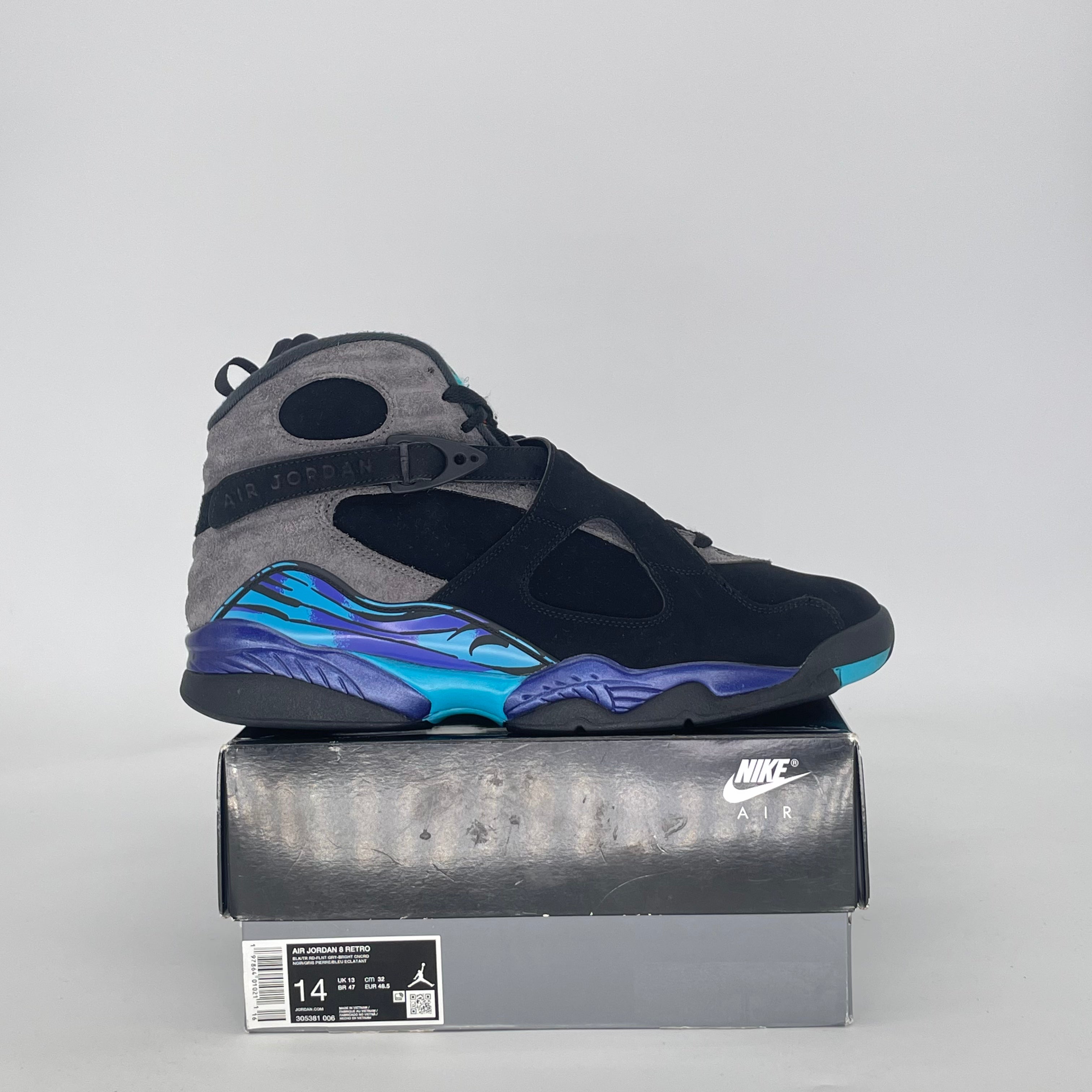 AIR JORDAN 8 AQUA 305381-006 SIZE 14/15.5W