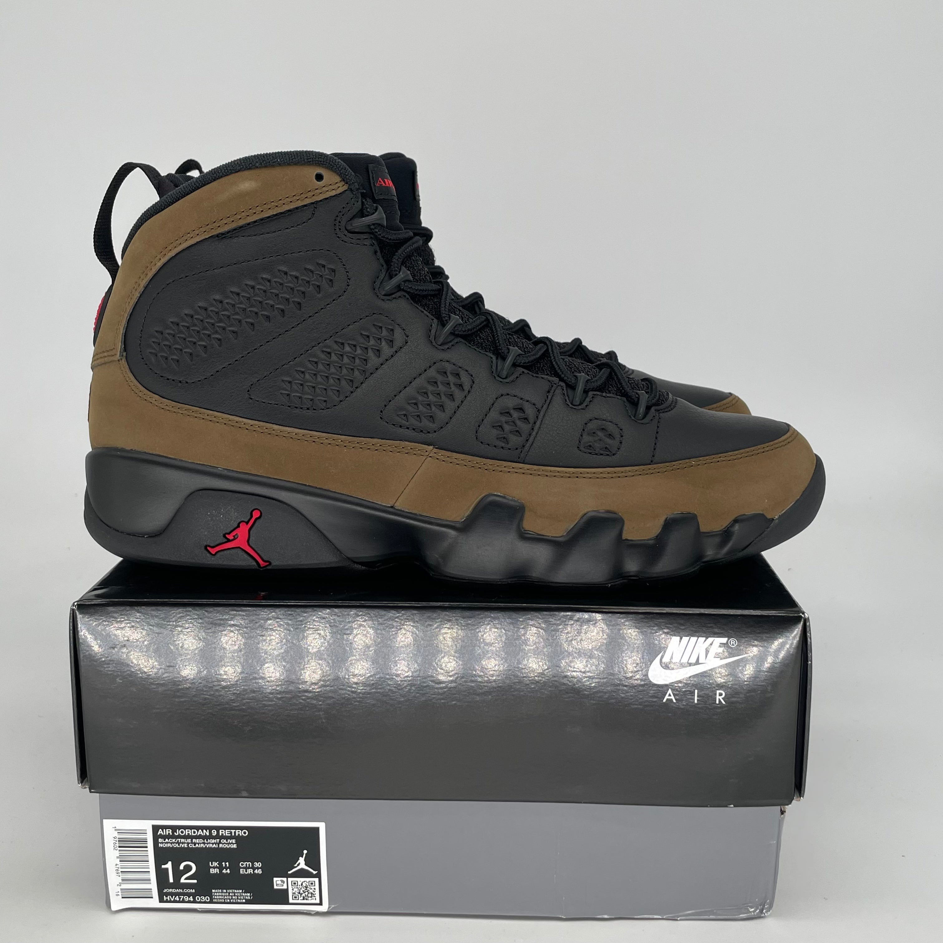 AIR JORDAN 9 OLIVE HV4794-030 SIZE 12/13.5W