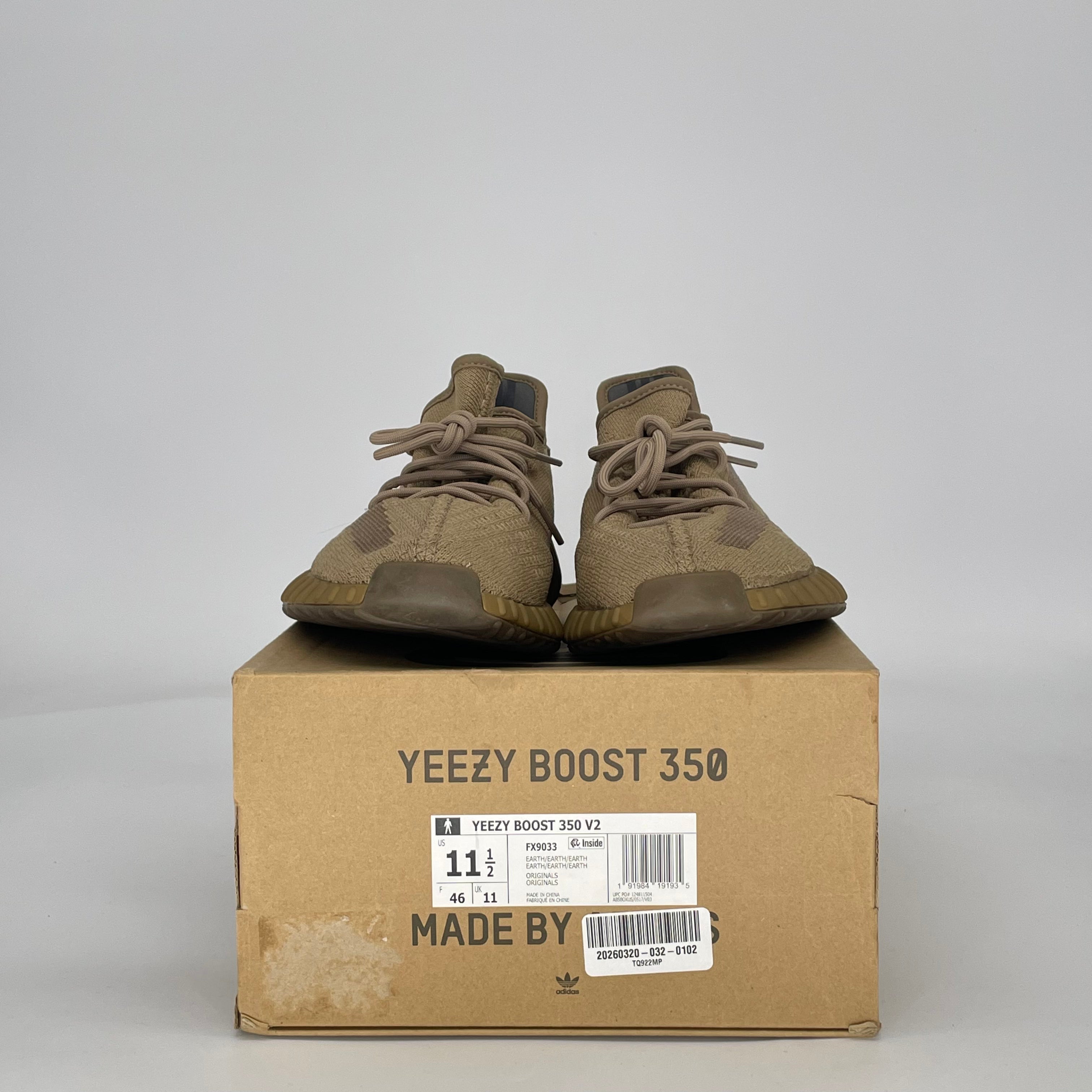 ADIDAS YEEZY BOOST 350 V2 EARTH FX9033 SIZE 11.5/13W