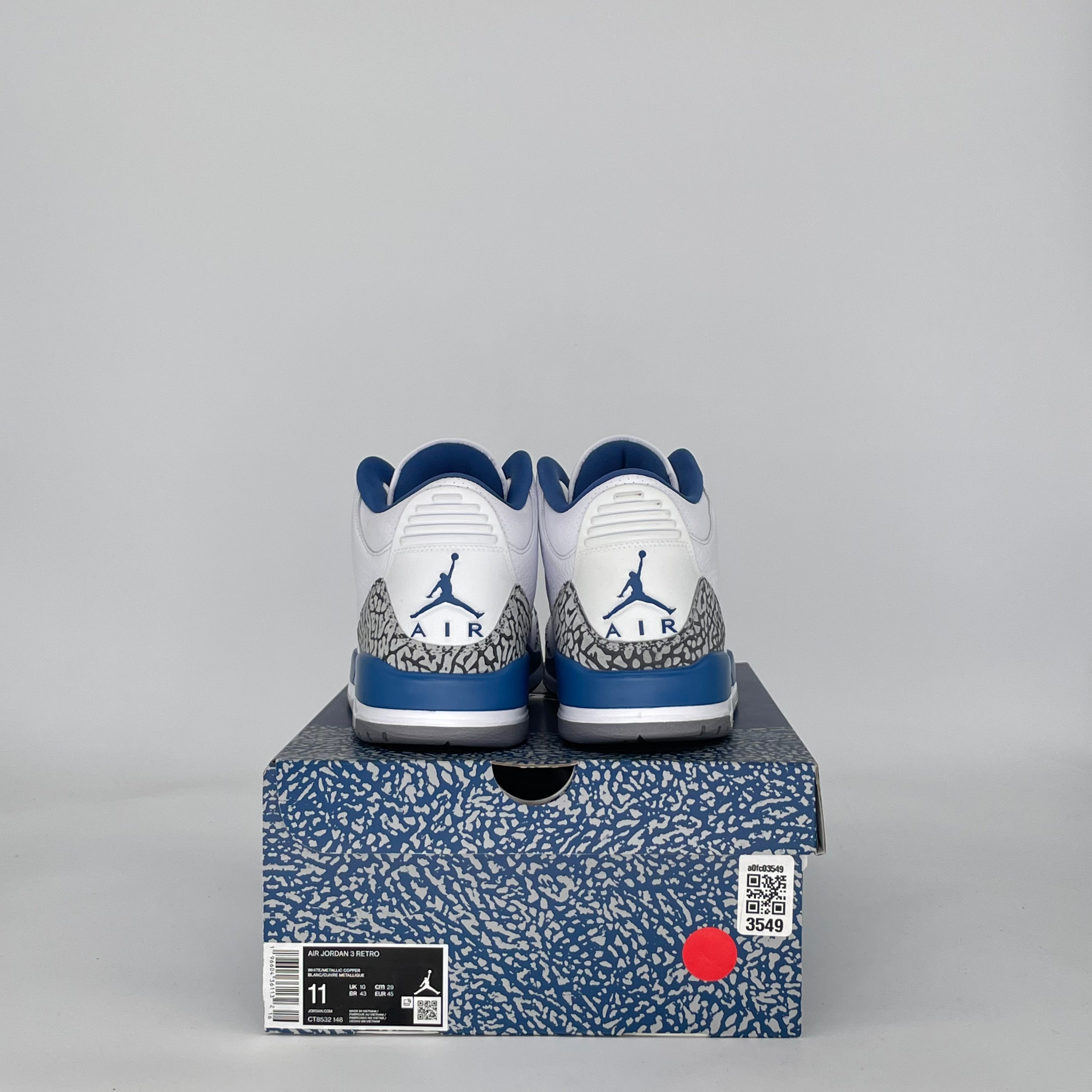 AIR JORDAN 3 WIZARDS CT8532-148 SIZE 11/12.5W