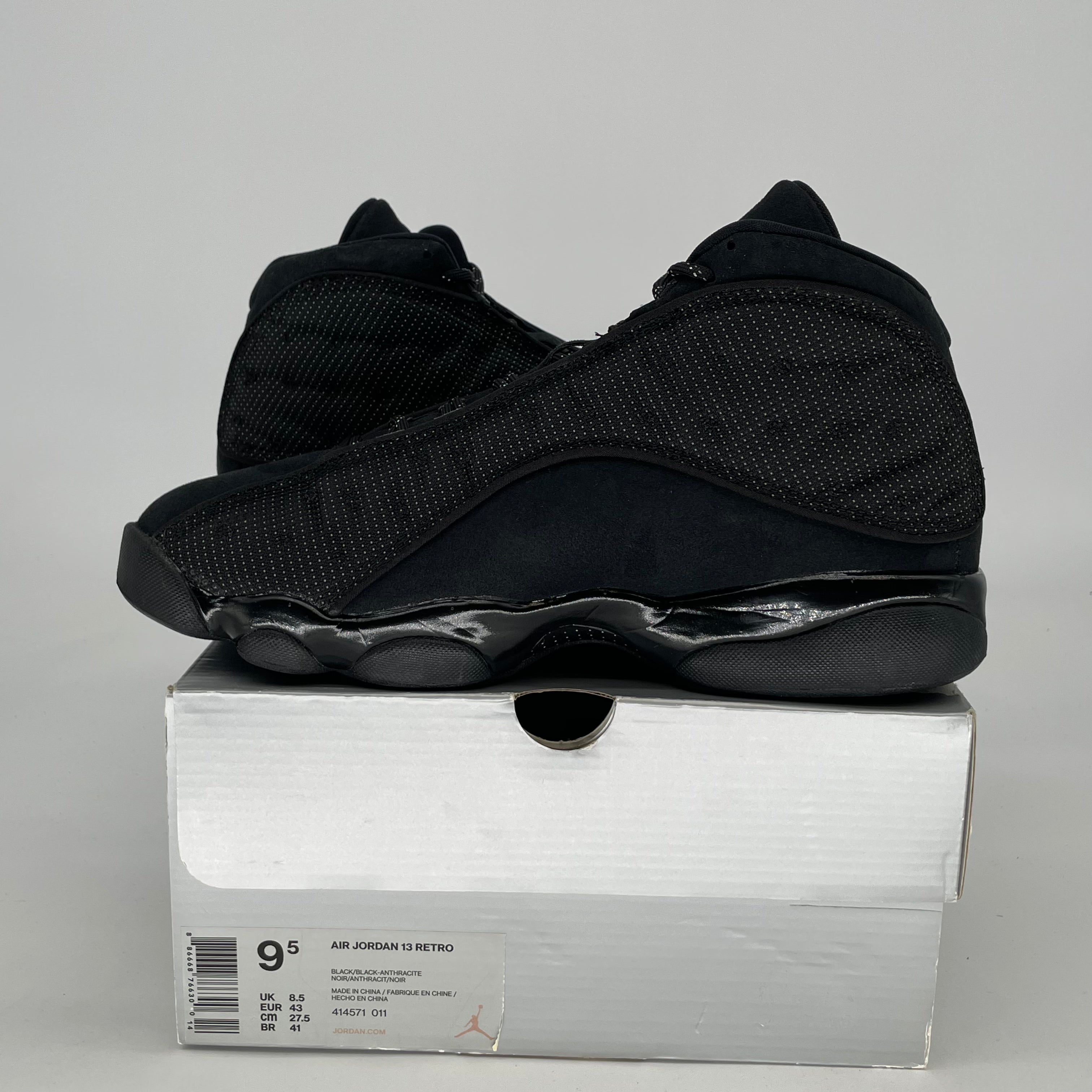 AIR JORDAN 13 BLACK CAT 414571-011 SIZE 9.5/11W