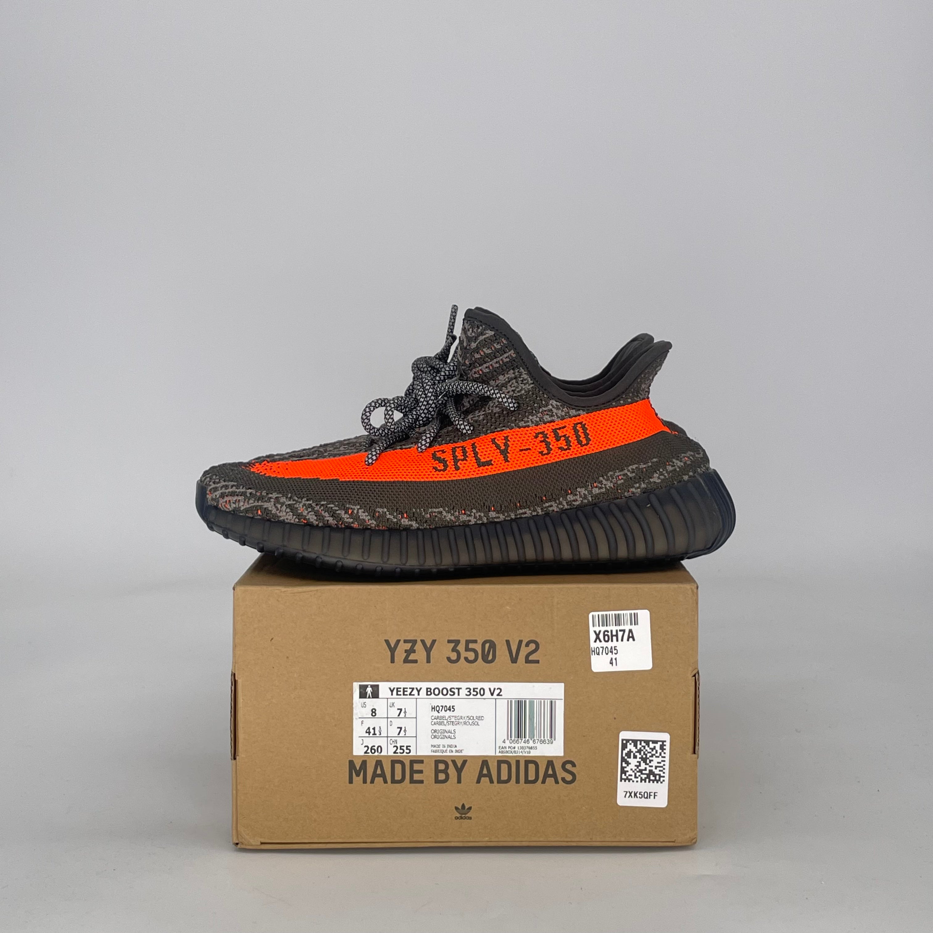 ADIDAS YEEZY BOOST 350 V2 CARBON BELUGA HQ7045 SIZE 8/9.5W
