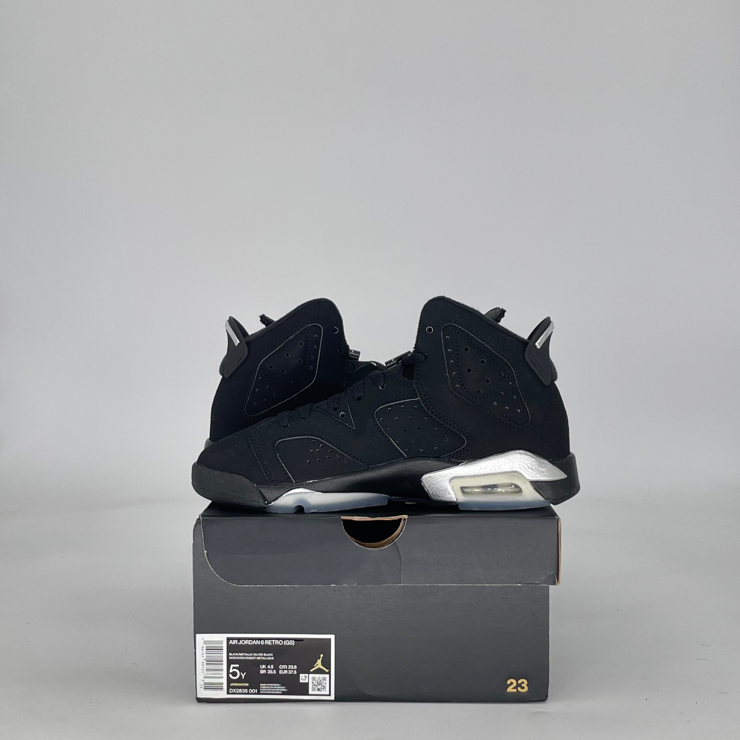 AIR JORDAN 6 CHROME DX2835-001 SIZE 5/6.5W GS