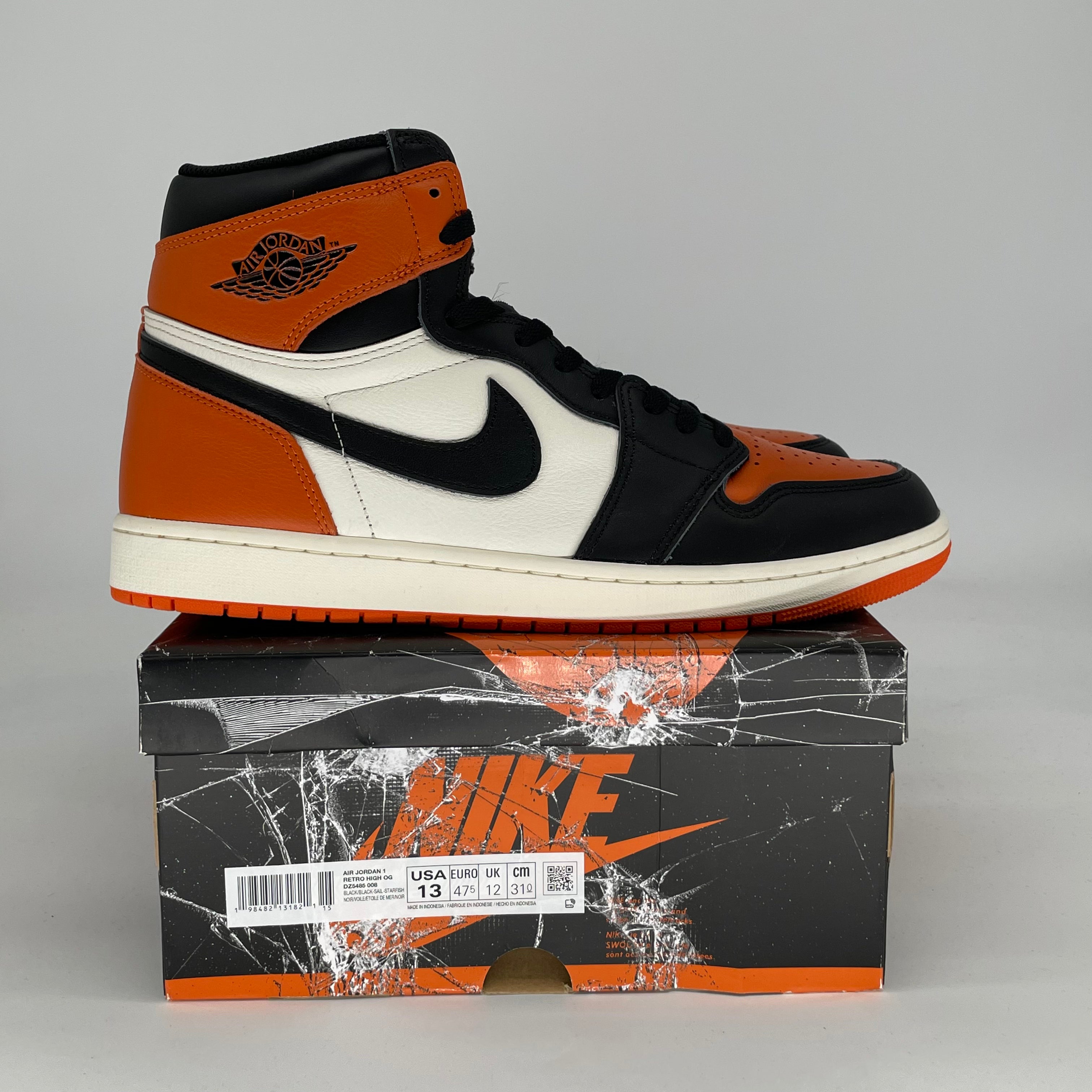 AIR JORDAN 1 SHATTERED BACKBOARD DZ5485-008 SIZE 13/14.5W