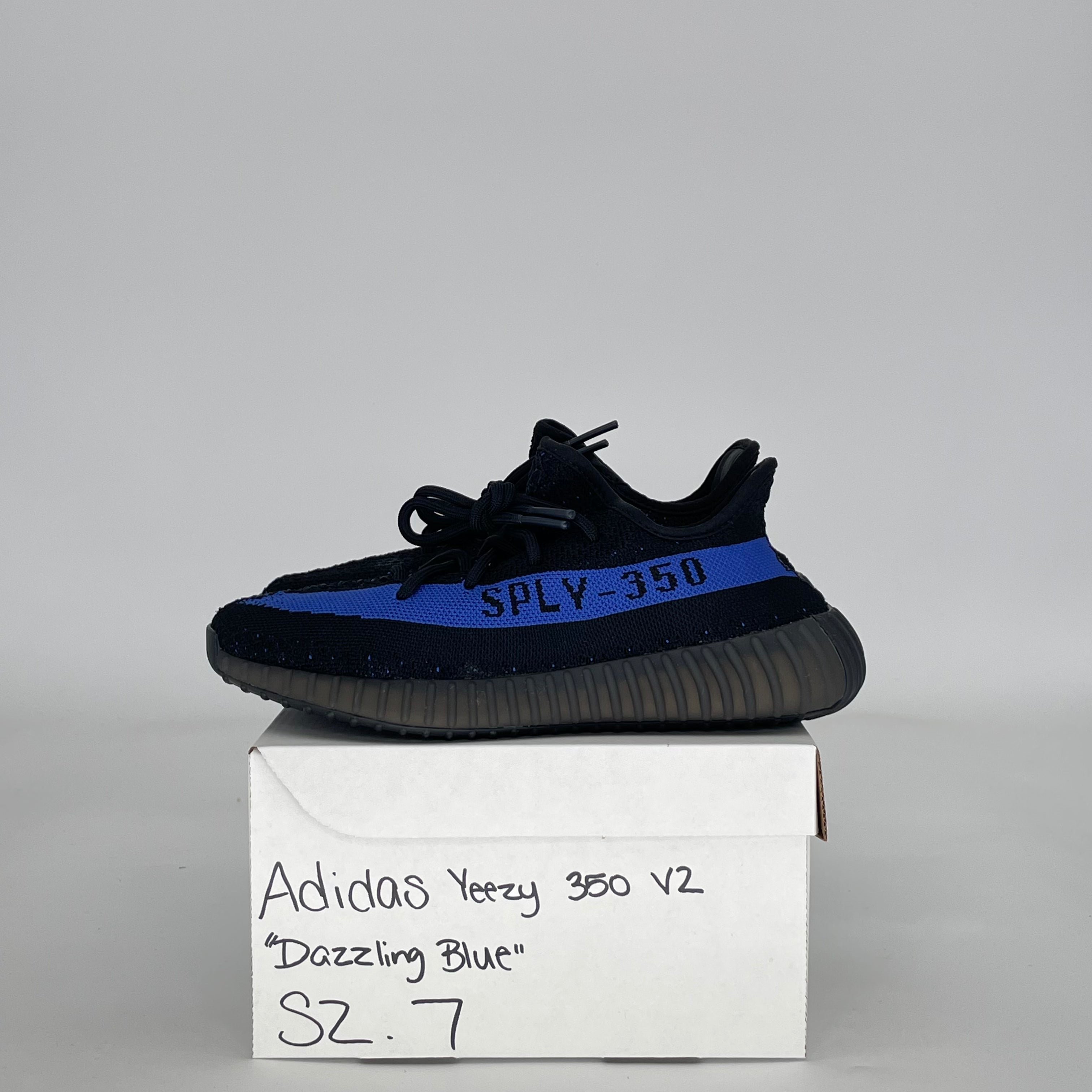 ADIDAS YEEZY 350 V2 DAZZLING BLUE GY7164 SIZE 7/8.5W GS
