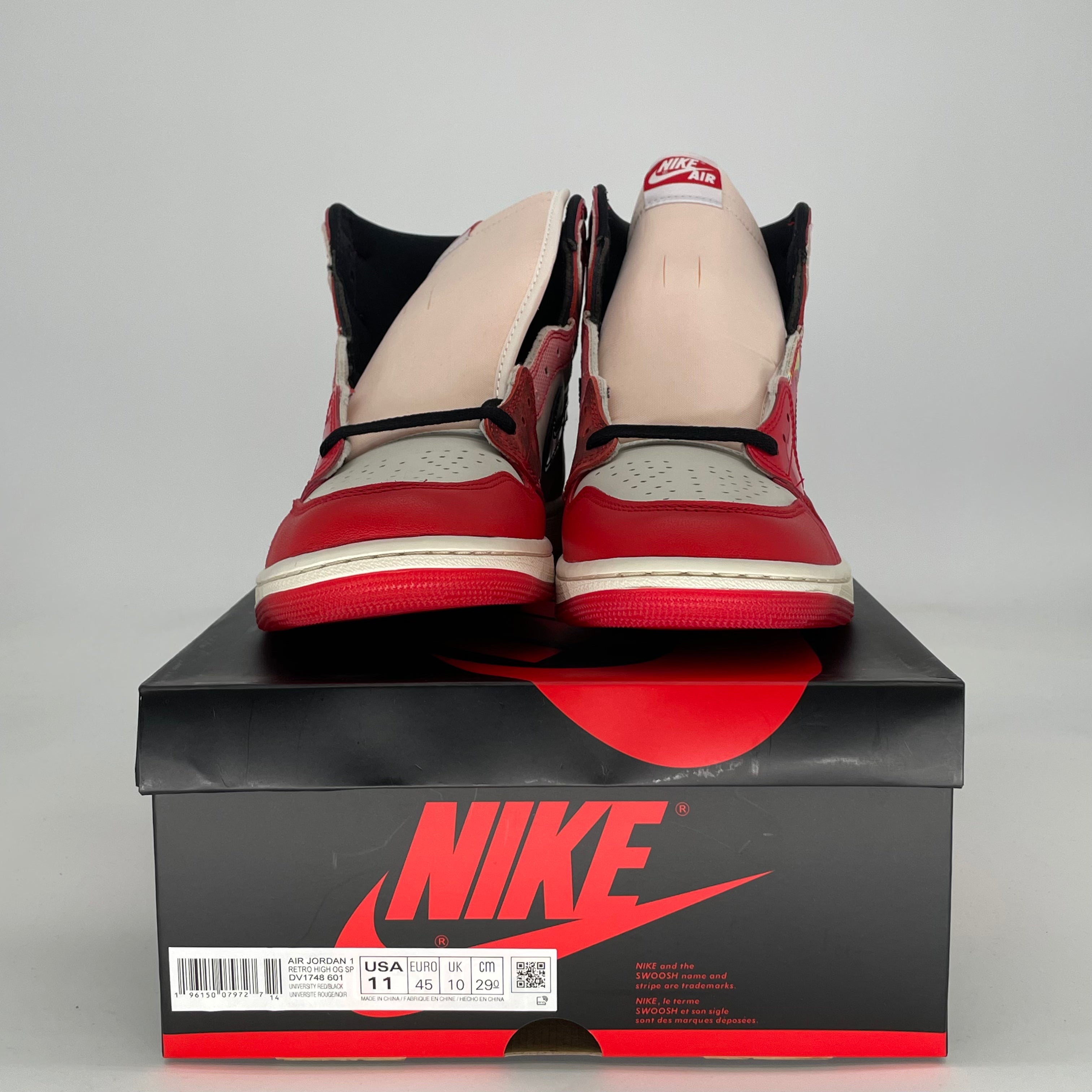 AIR JORDAN 1 SPIDER-MAN ACROSS THE SPIDER-VERSE DV1748-601 SIZE 11/12.5W