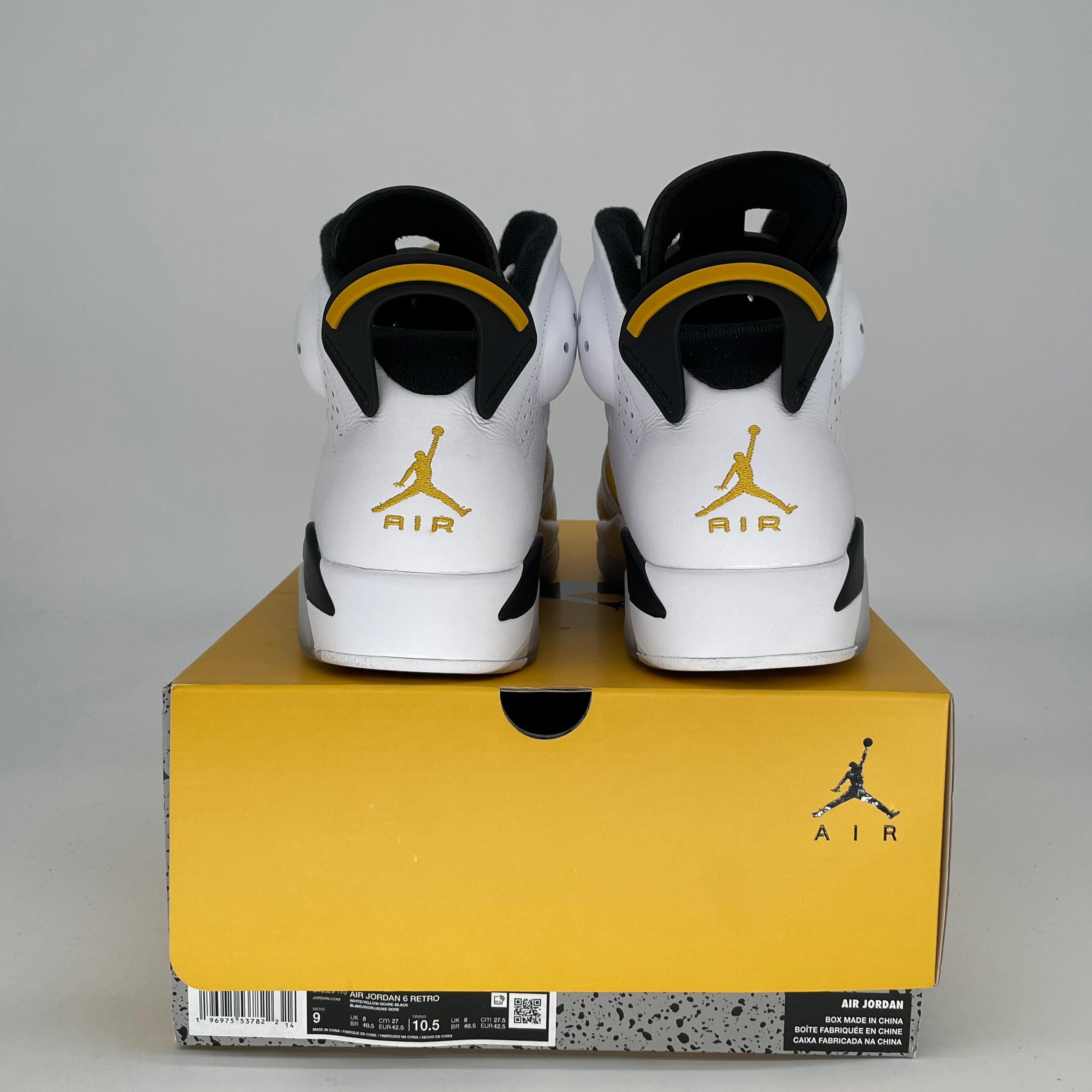 AIR JORDAN 6 YELLOW OCHRE CT8529-170 SIZE 9/10.5W